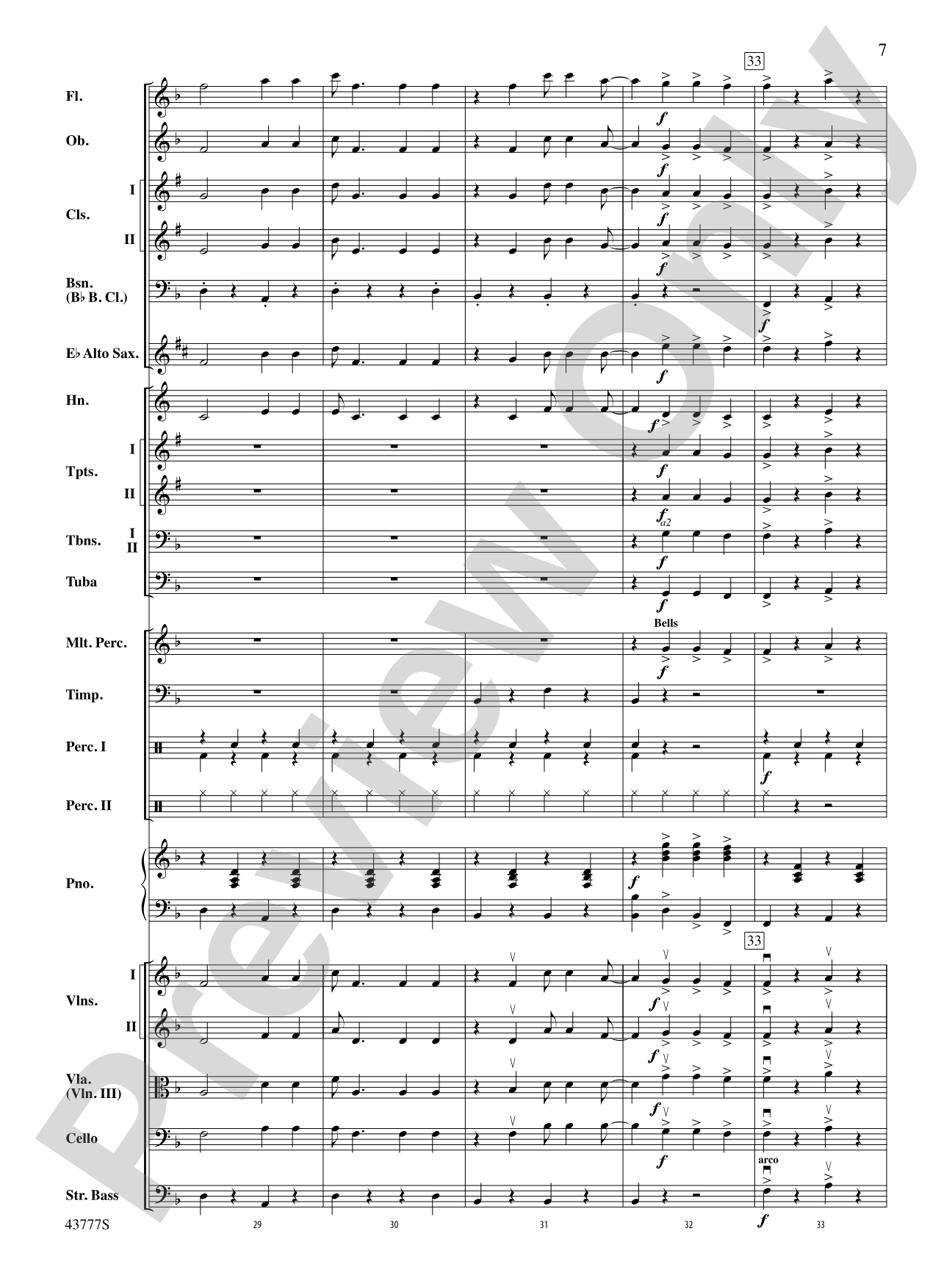 Clouds: Full Orchestra Conductor Score & Parts