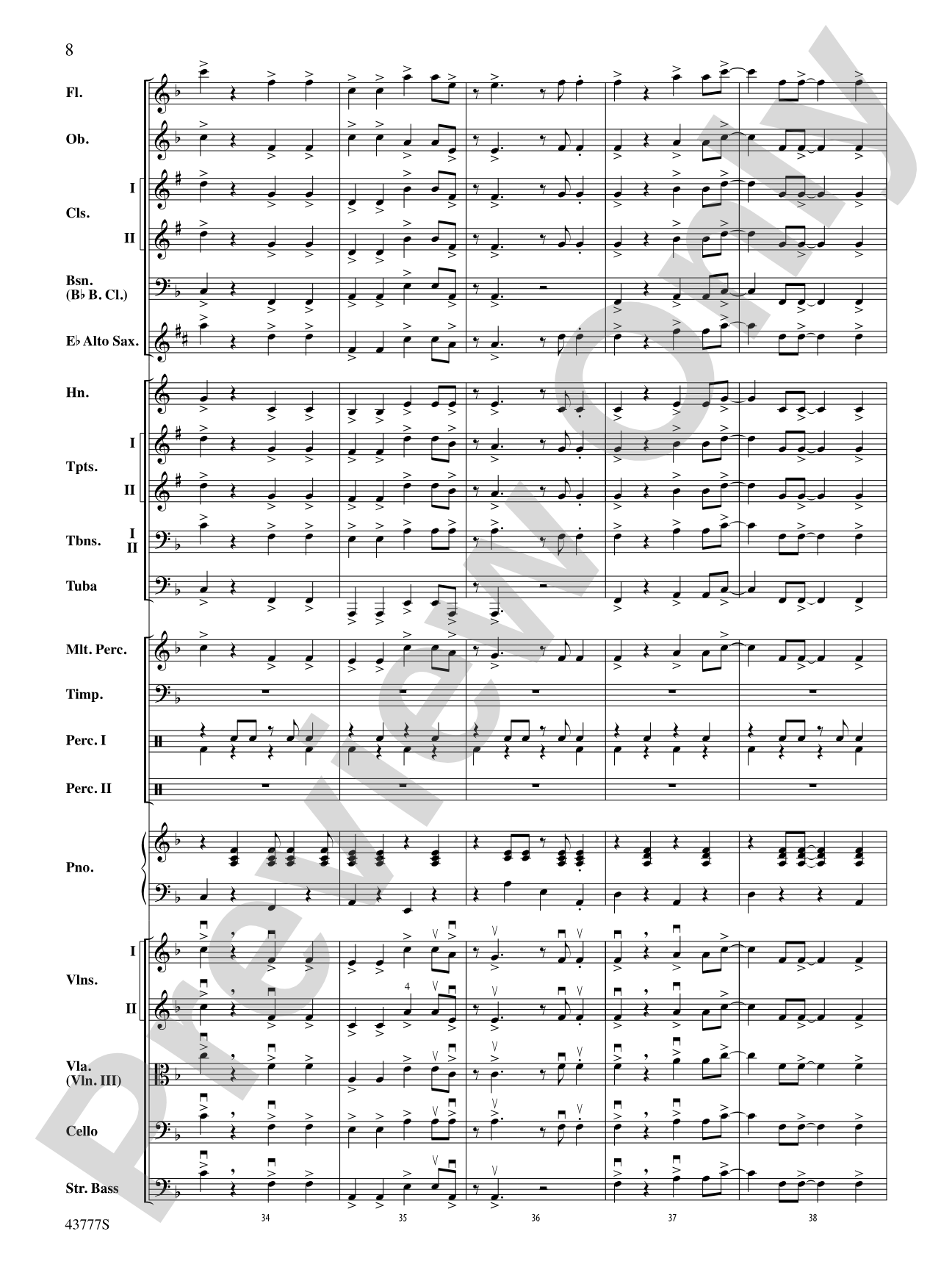 Clouds: Full Orchestra Conductor Score & Parts