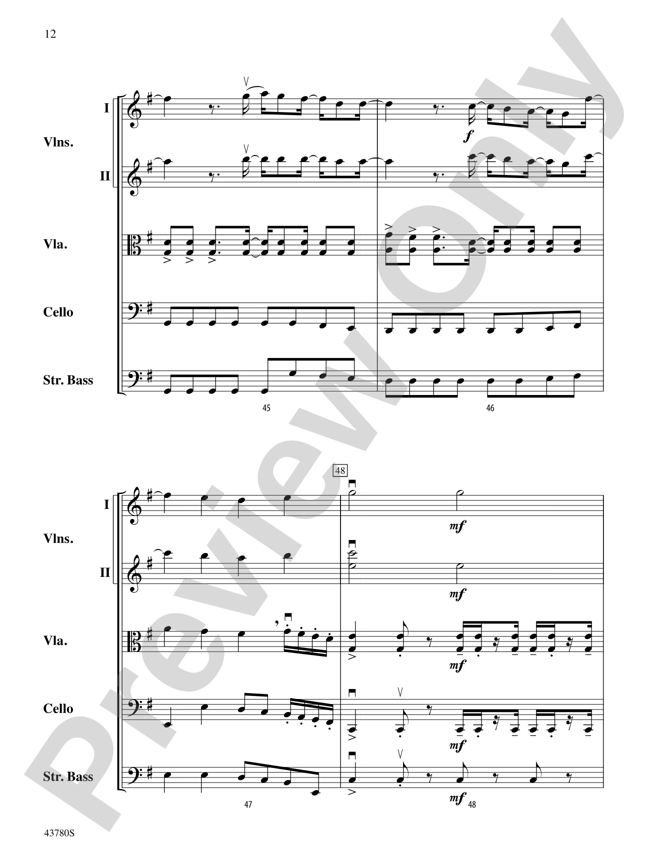 Bring Me to Life: String Orchestra Conductor Score & Parts