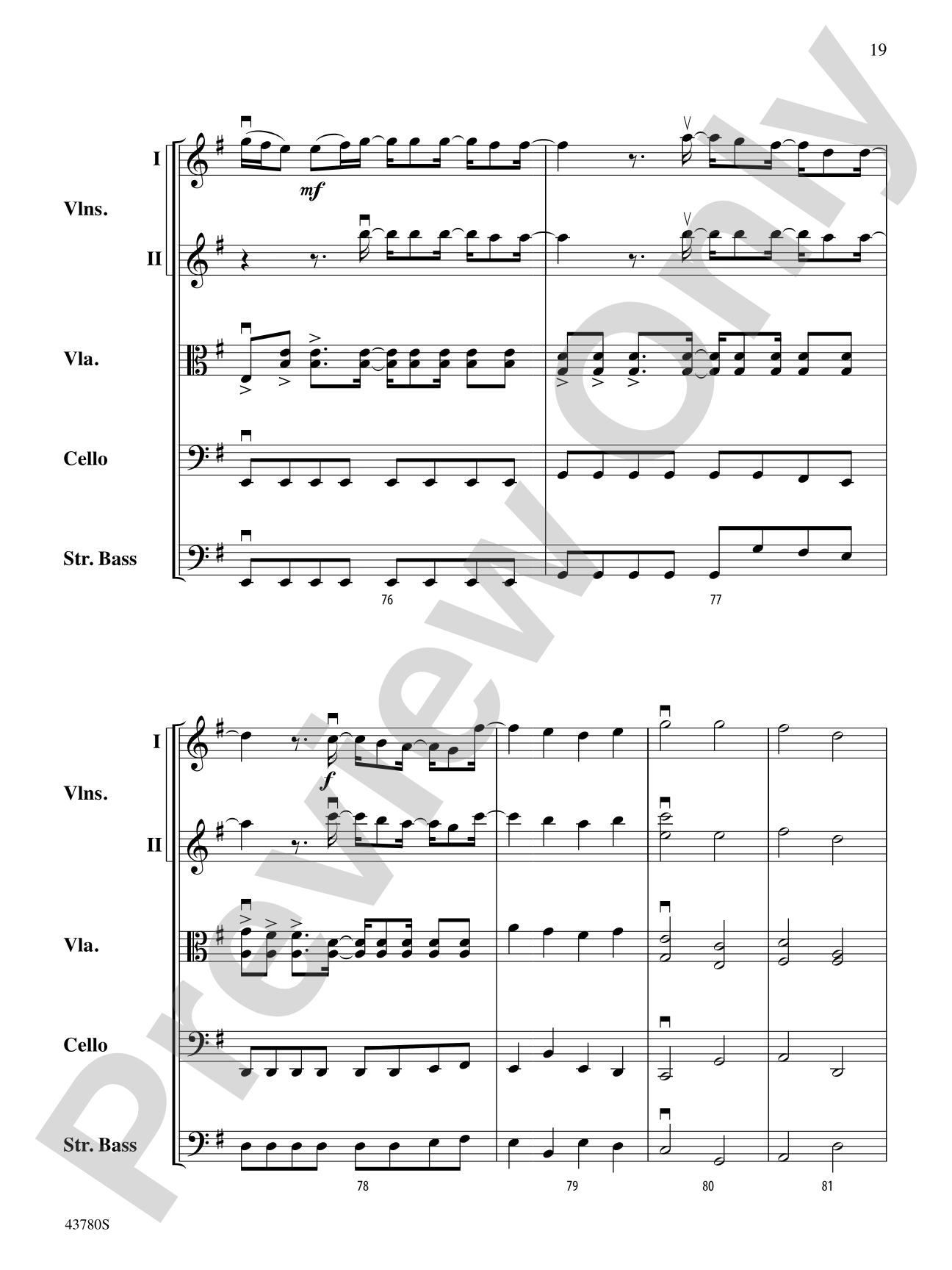 Bring Me to Life: String Orchestra Conductor Score & Parts