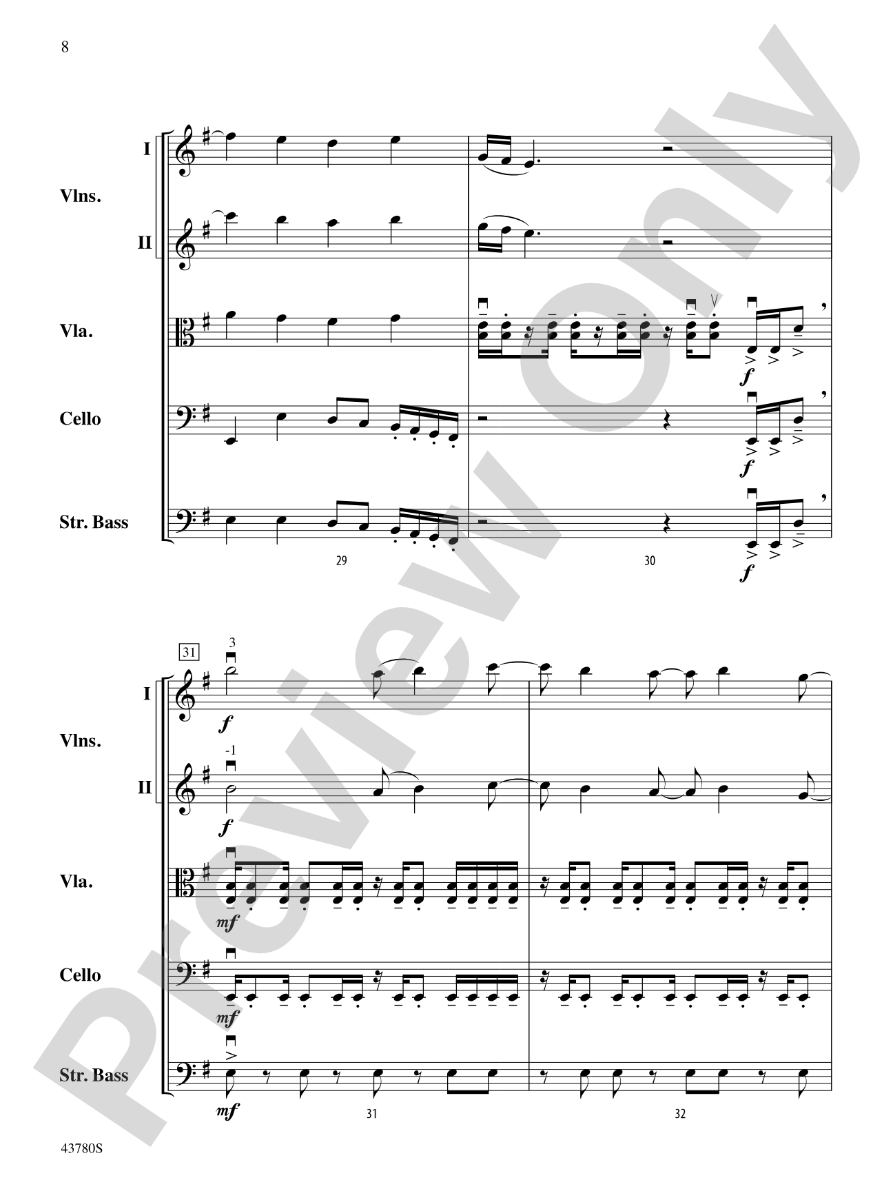 Bring Me to Life: String Orchestra Conductor Score & Parts