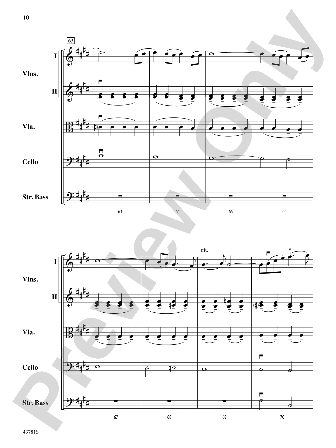 Vocalise: String Orchestra Conductor Score & Parts