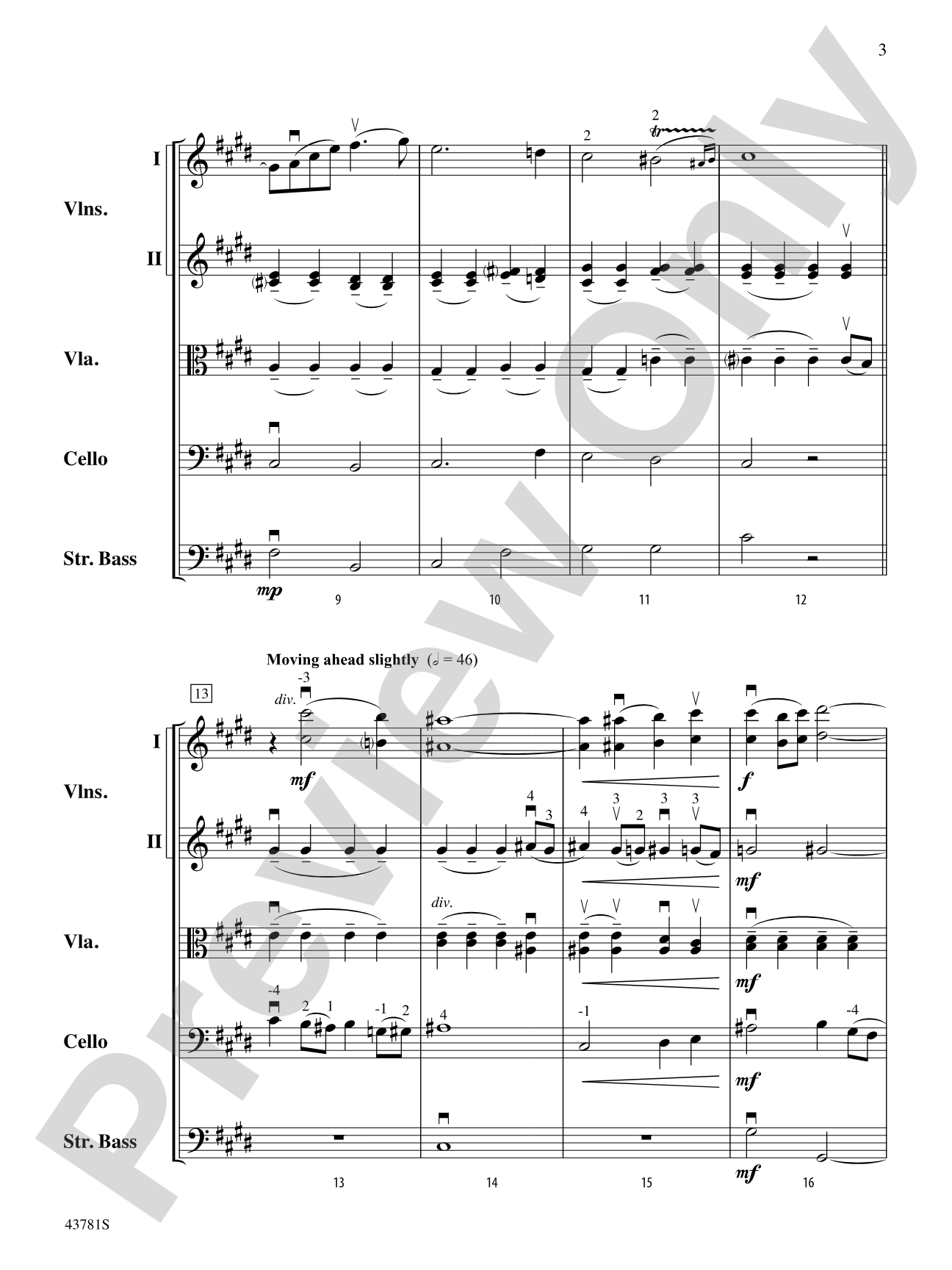 Vocalise: String Orchestra Conductor Score & Parts