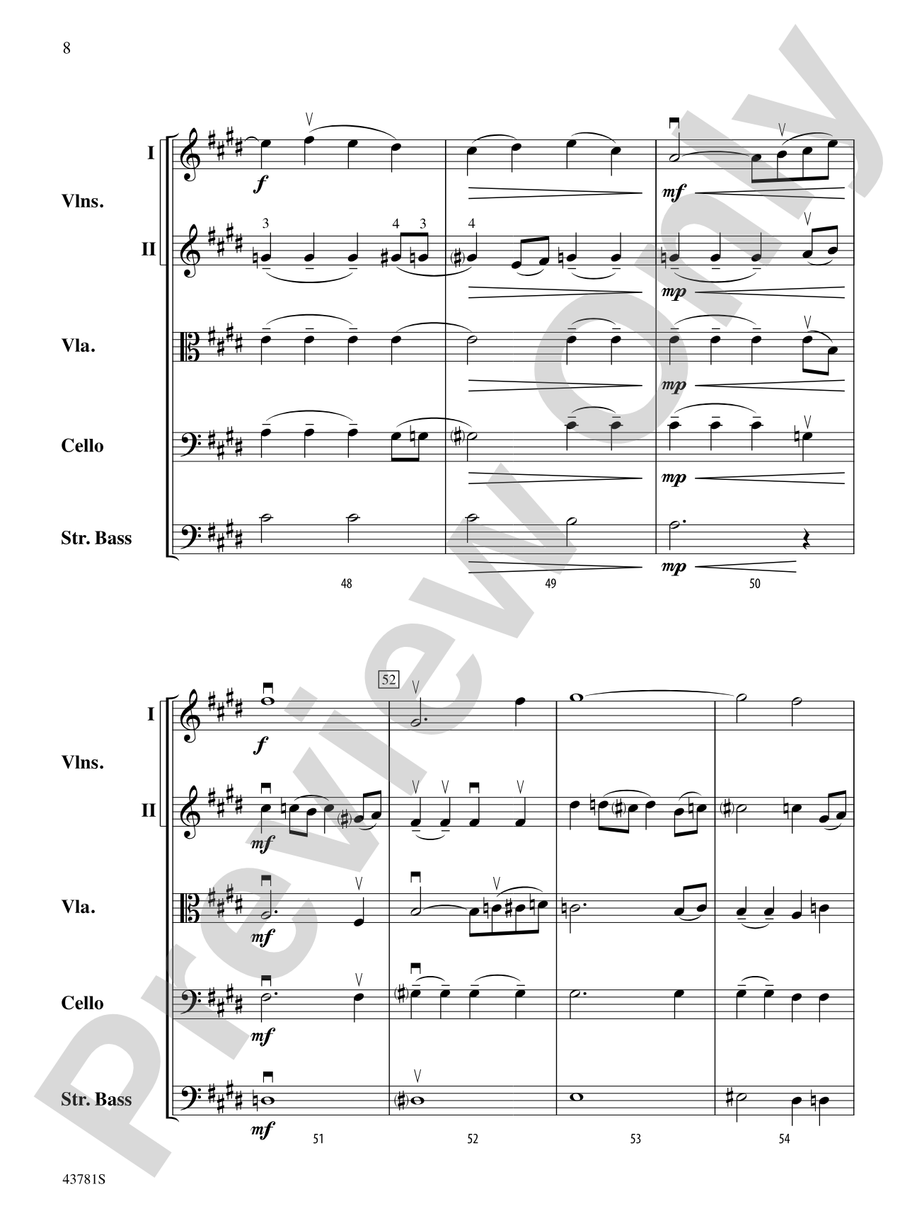 Vocalise: String Orchestra Conductor Score & Parts