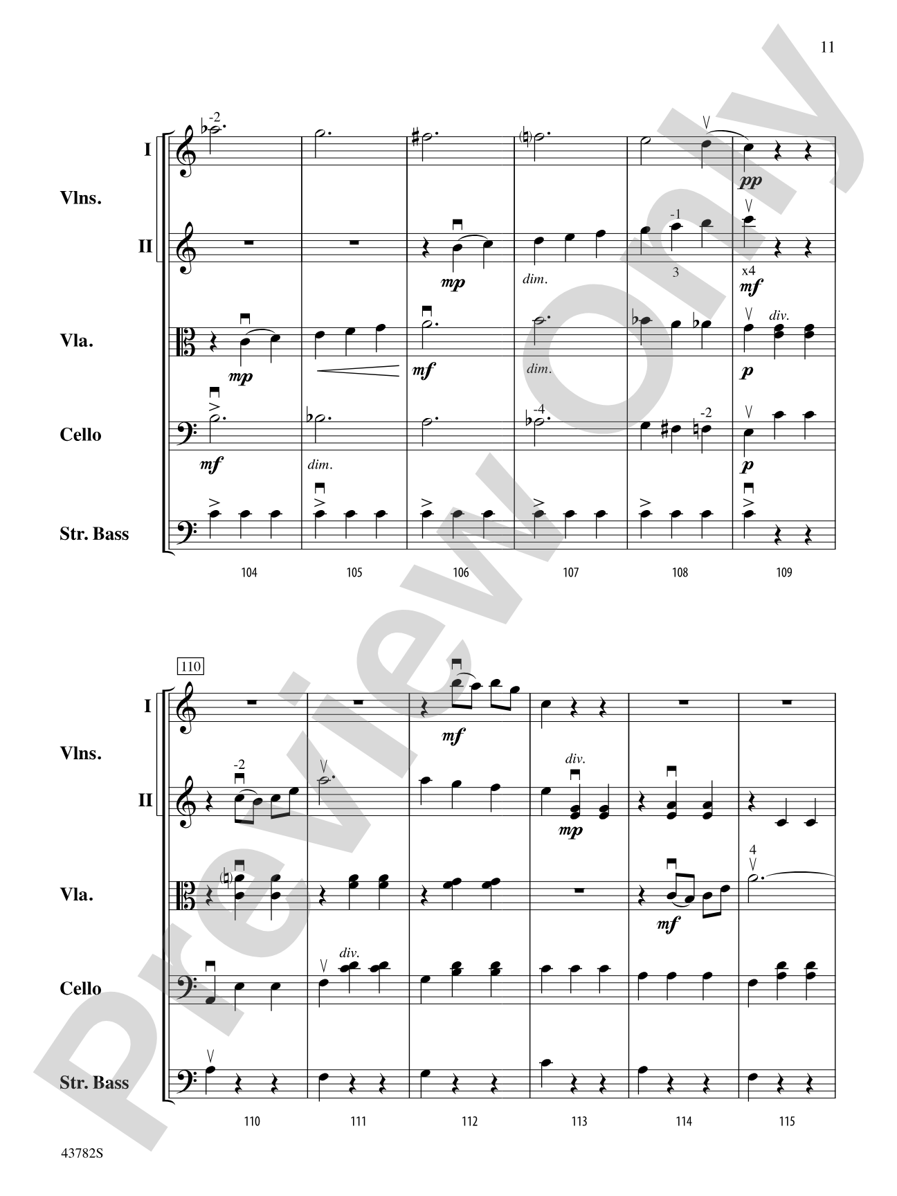 Waltzer: String Orchestra Conductor Score & Parts
