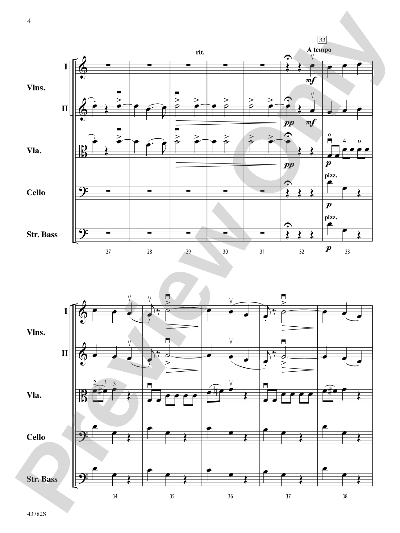 Waltzer: String Orchestra Conductor Score & Parts