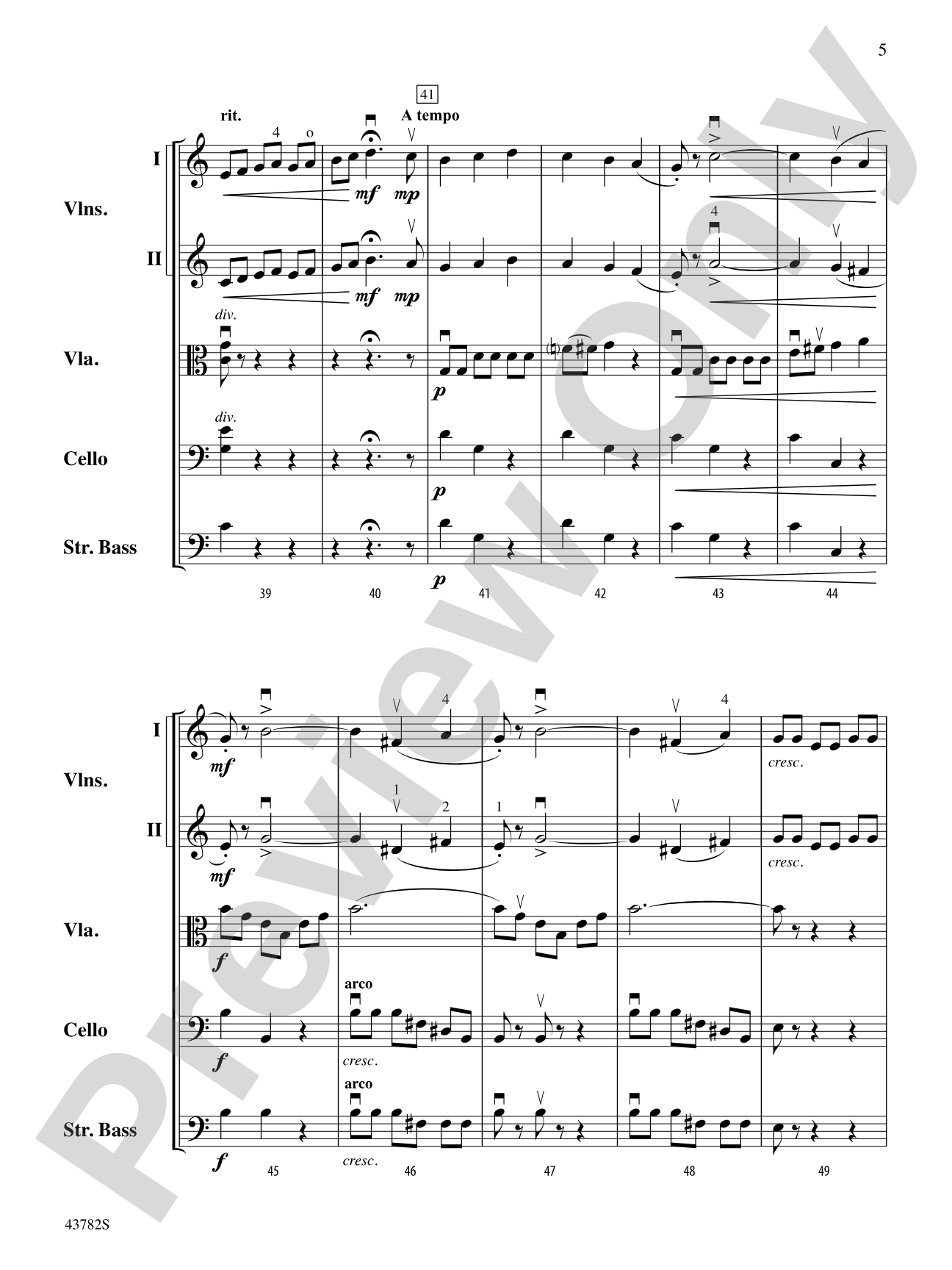Waltzer: String Orchestra Conductor Score & Parts