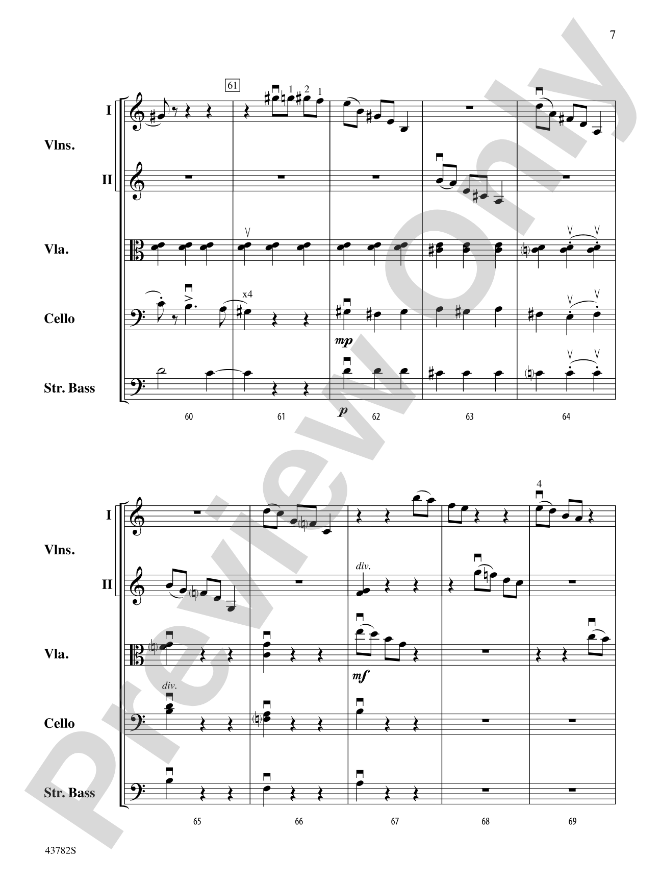 Waltzer: String Orchestra Conductor Score & Parts