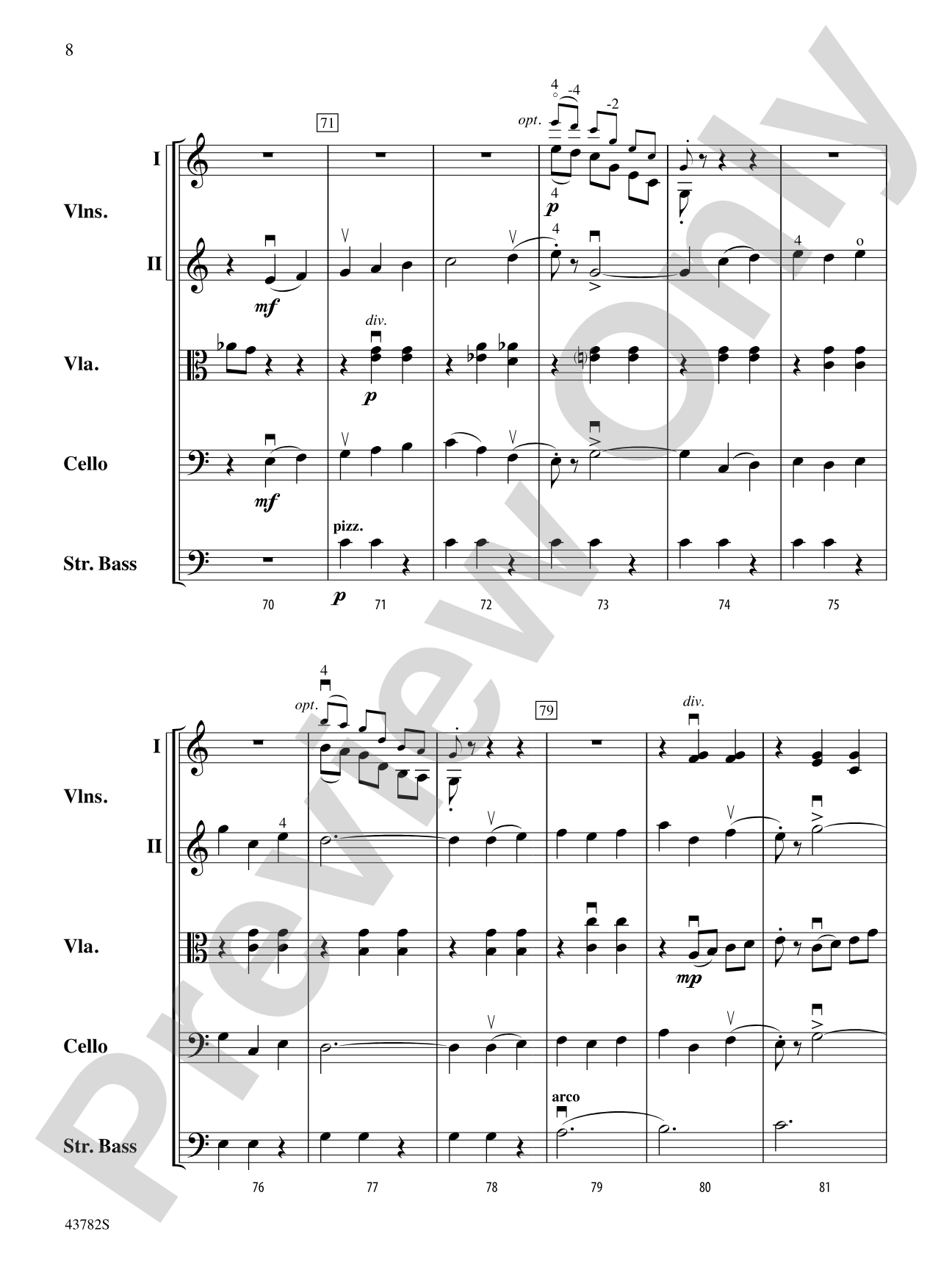 Waltzer: String Orchestra Conductor Score & Parts