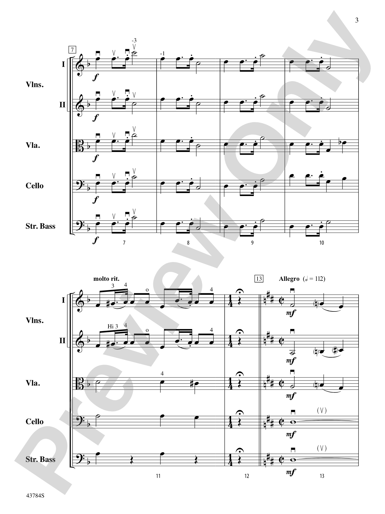 Symphony No. 104: String Orchestra Conductor Score & Parts