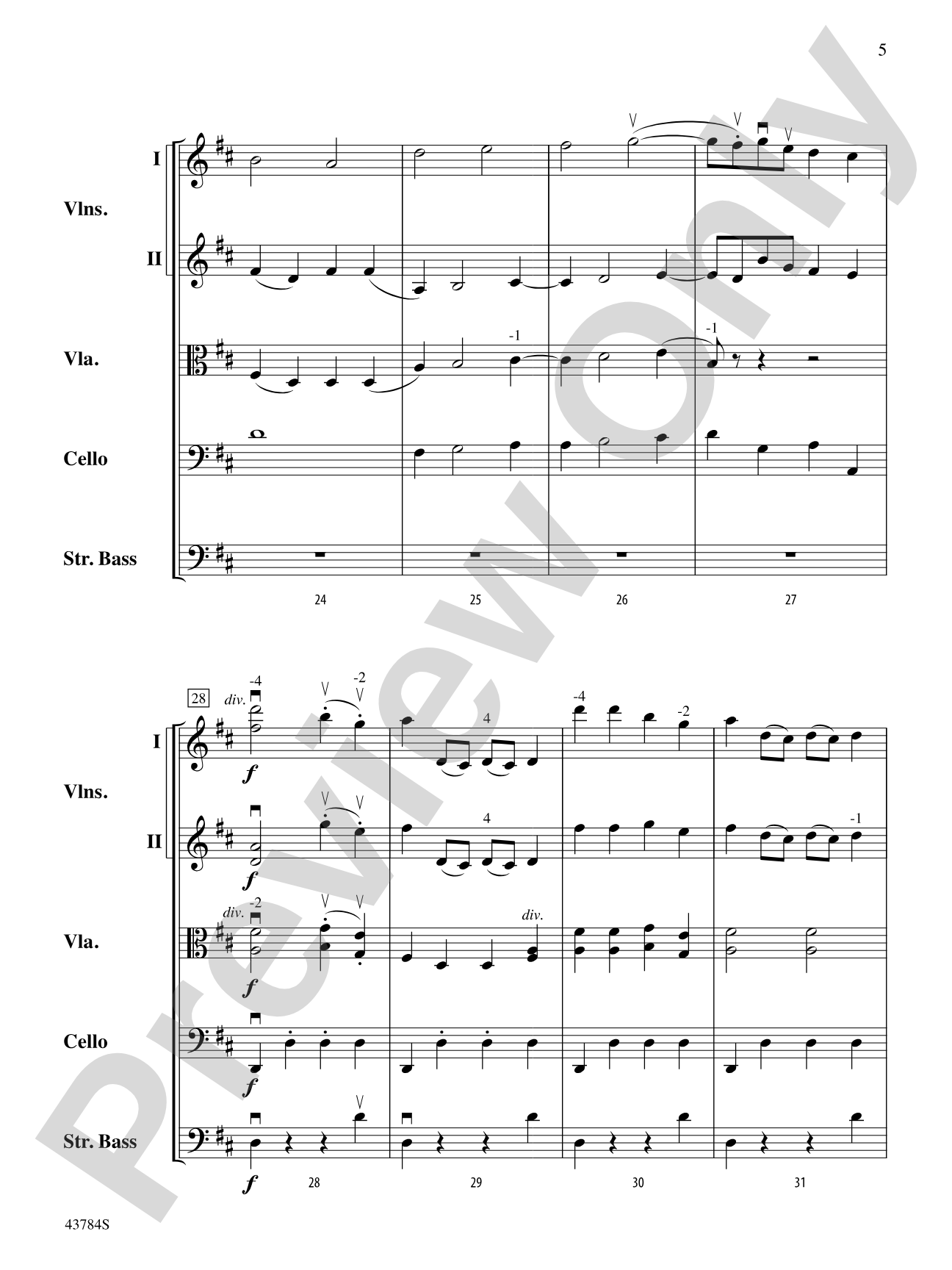 Symphony No. 104: String Orchestra Conductor Score & Parts