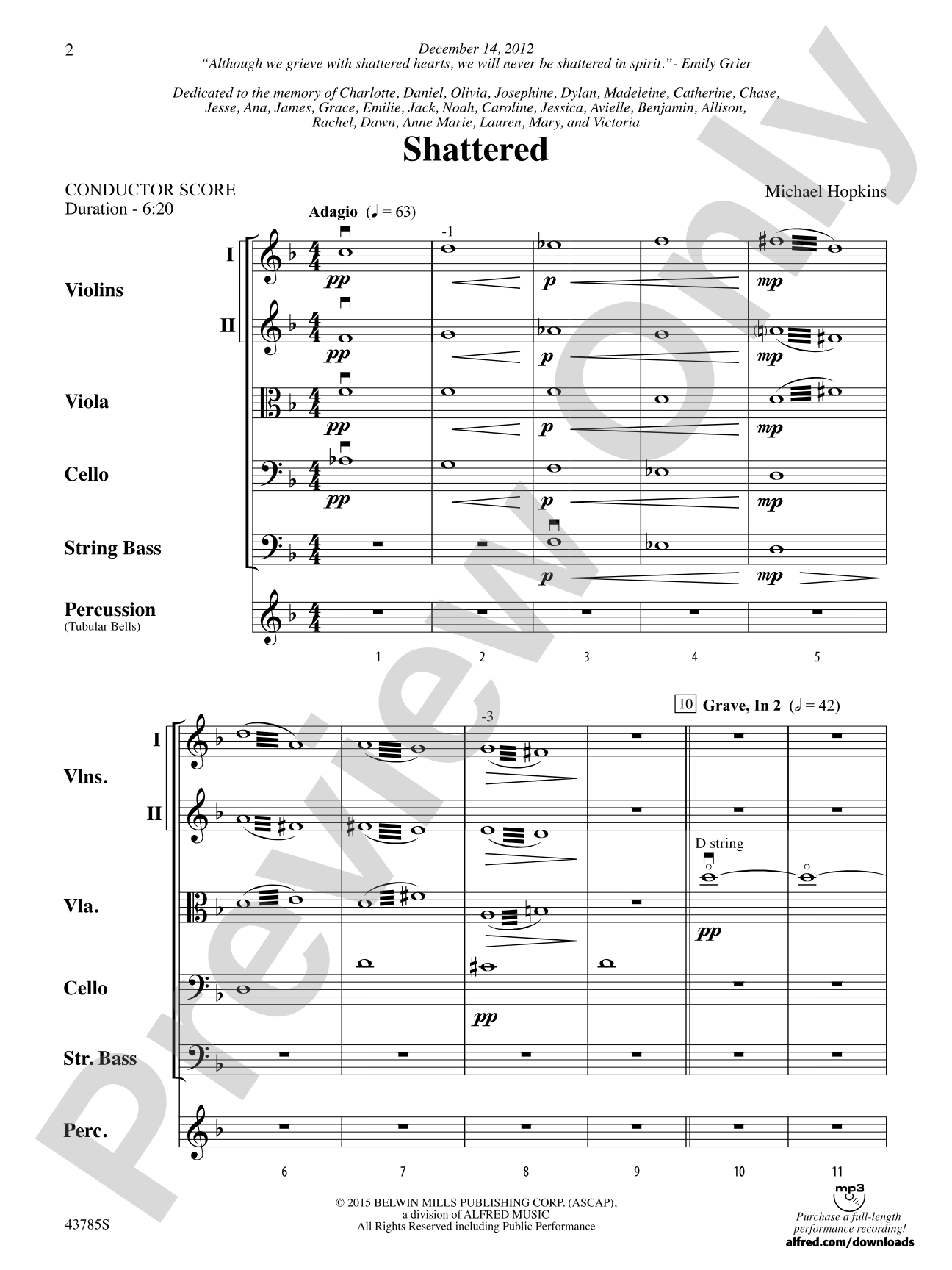 Shattered: String Orchestra Conductor Score & Parts