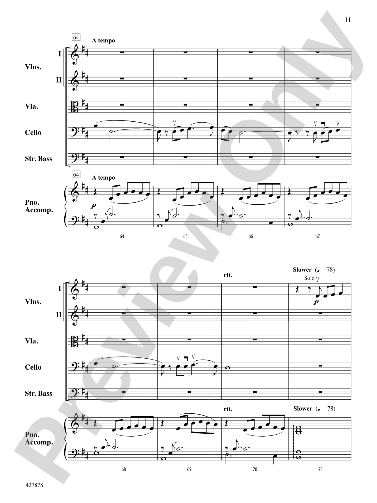 Carrickfergus: String Orchestra Conductor Score & Parts