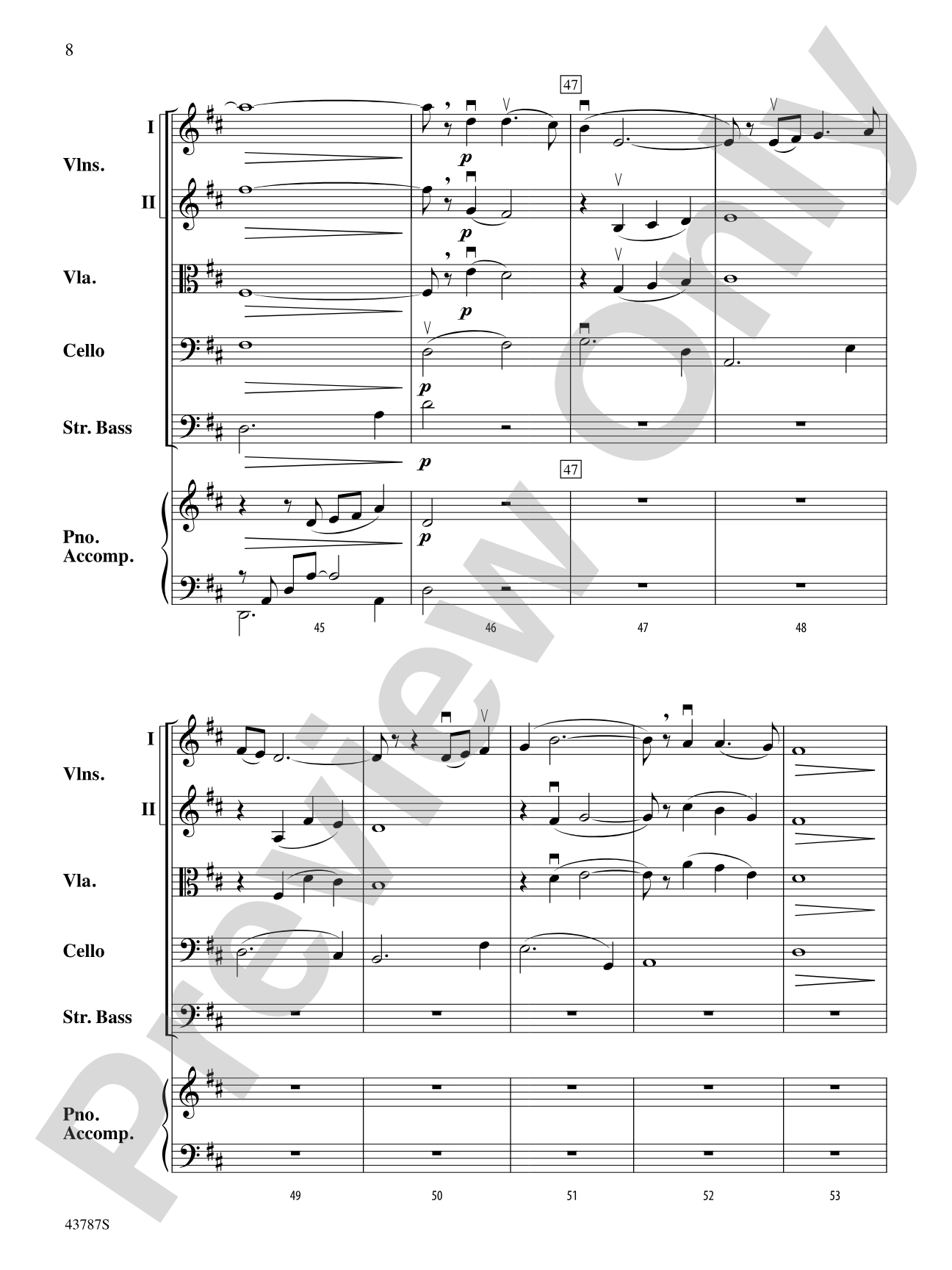 Carrickfergus: String Orchestra Conductor Score & Parts