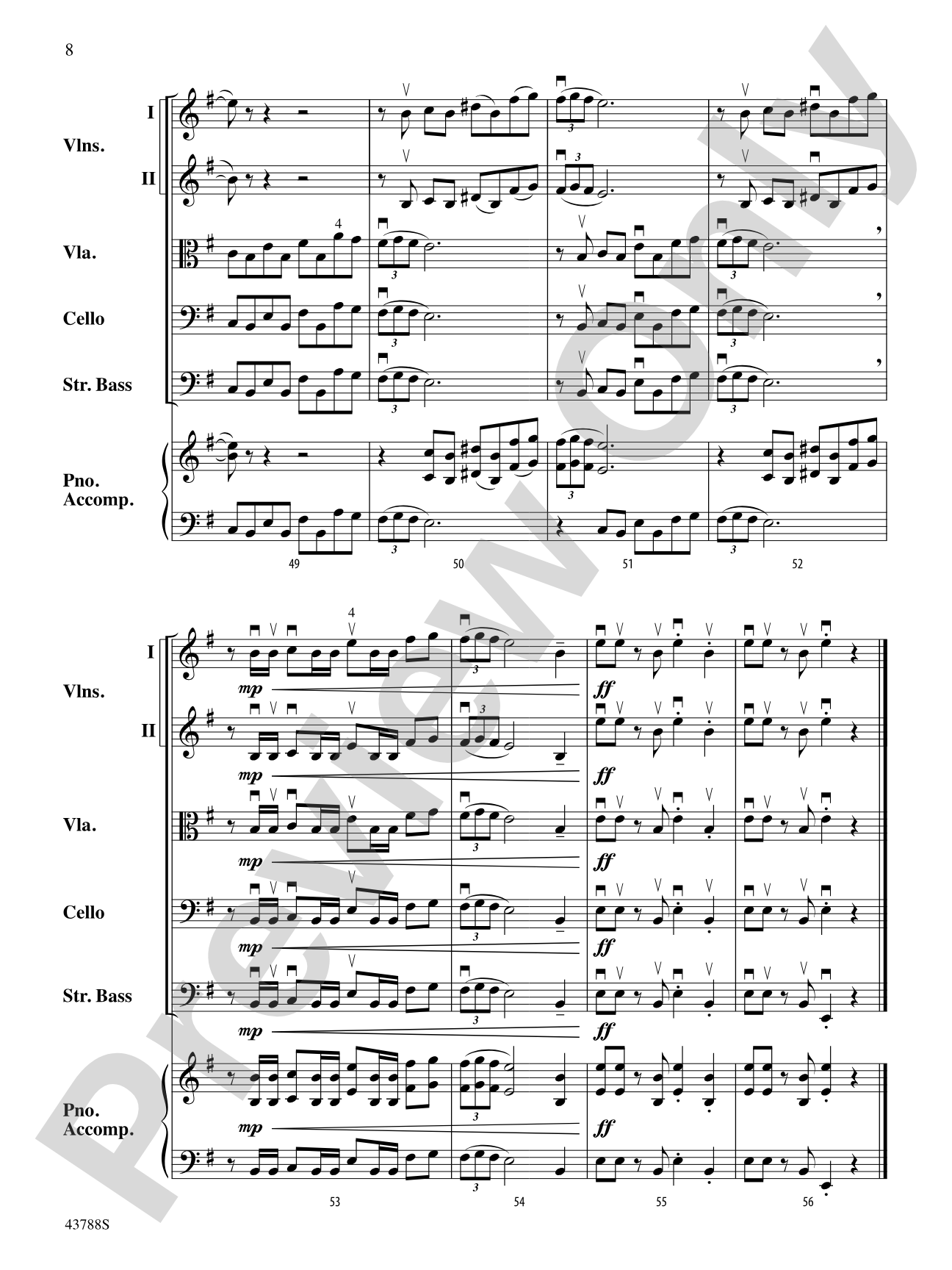 It Takes Two: String Orchestra Conductor Score & Parts