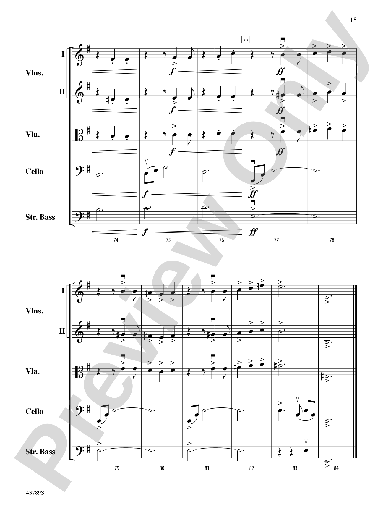 Miniature Suite 1: String Orchestra Conductor Score & Parts