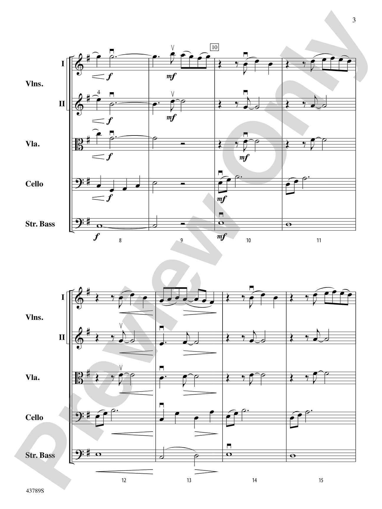 Miniature Suite 1: String Orchestra Conductor Score & Parts