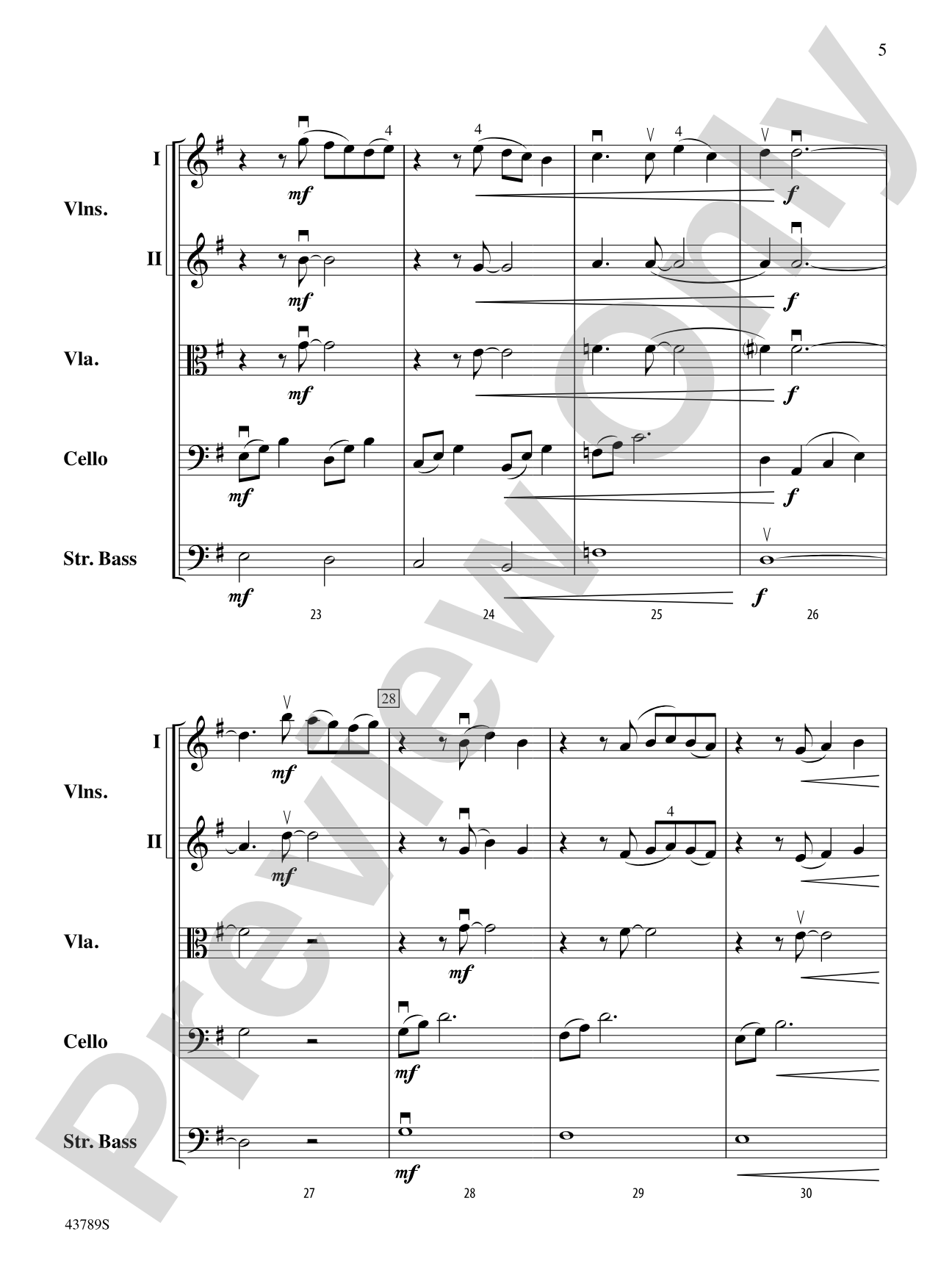 Miniature Suite 1: String Orchestra Conductor Score & Parts