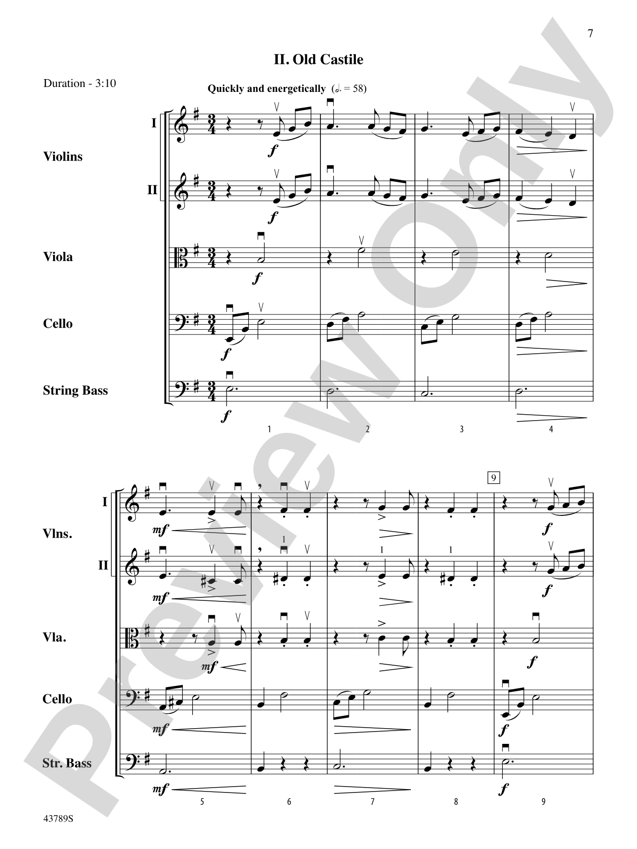 Miniature Suite 1: String Orchestra Conductor Score & Parts