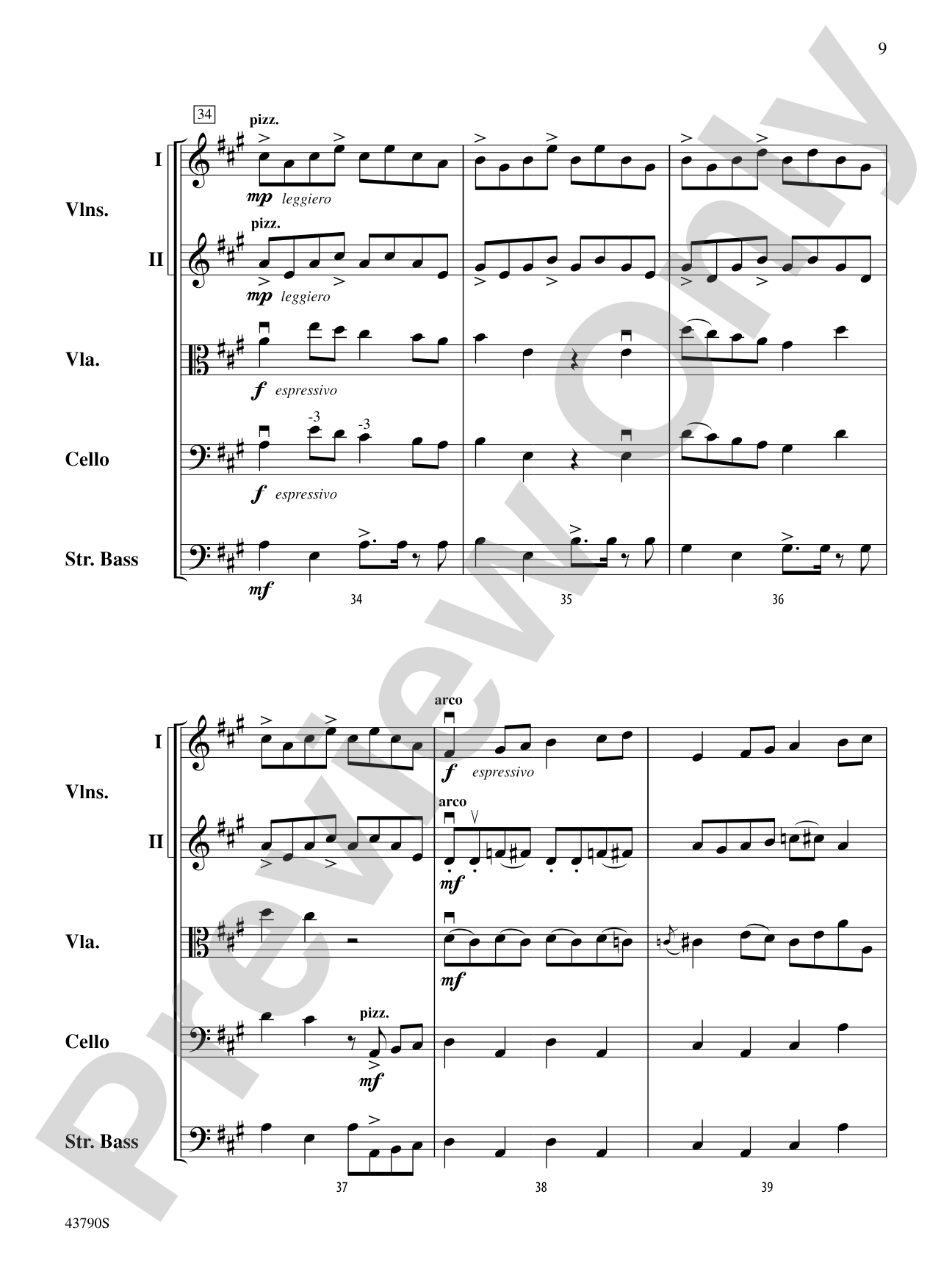 Wenceslas Meets Vivaldi: String Orchestra Conductor Score & Parts