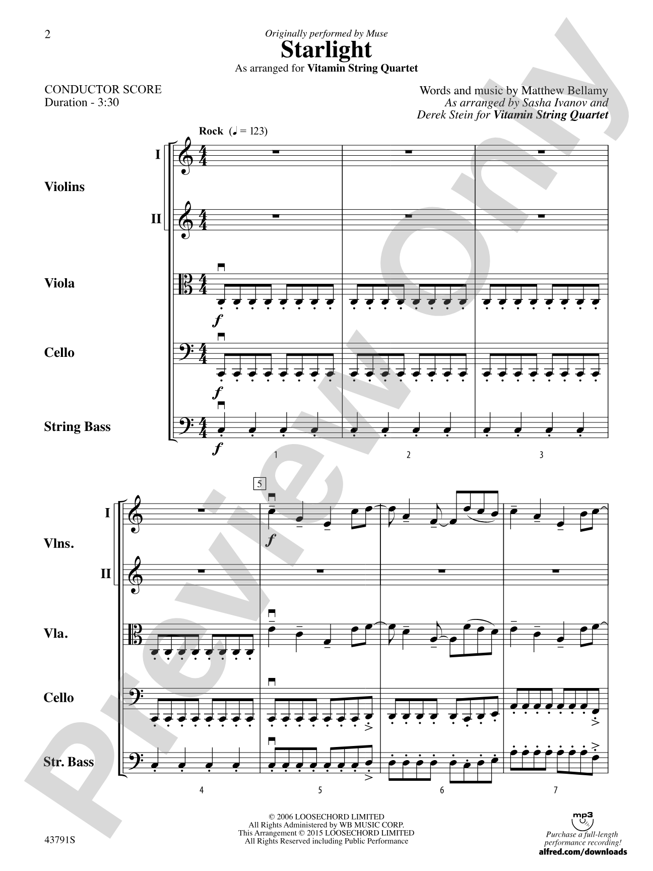 Starlight: String Orchestra Conductor Score & Parts