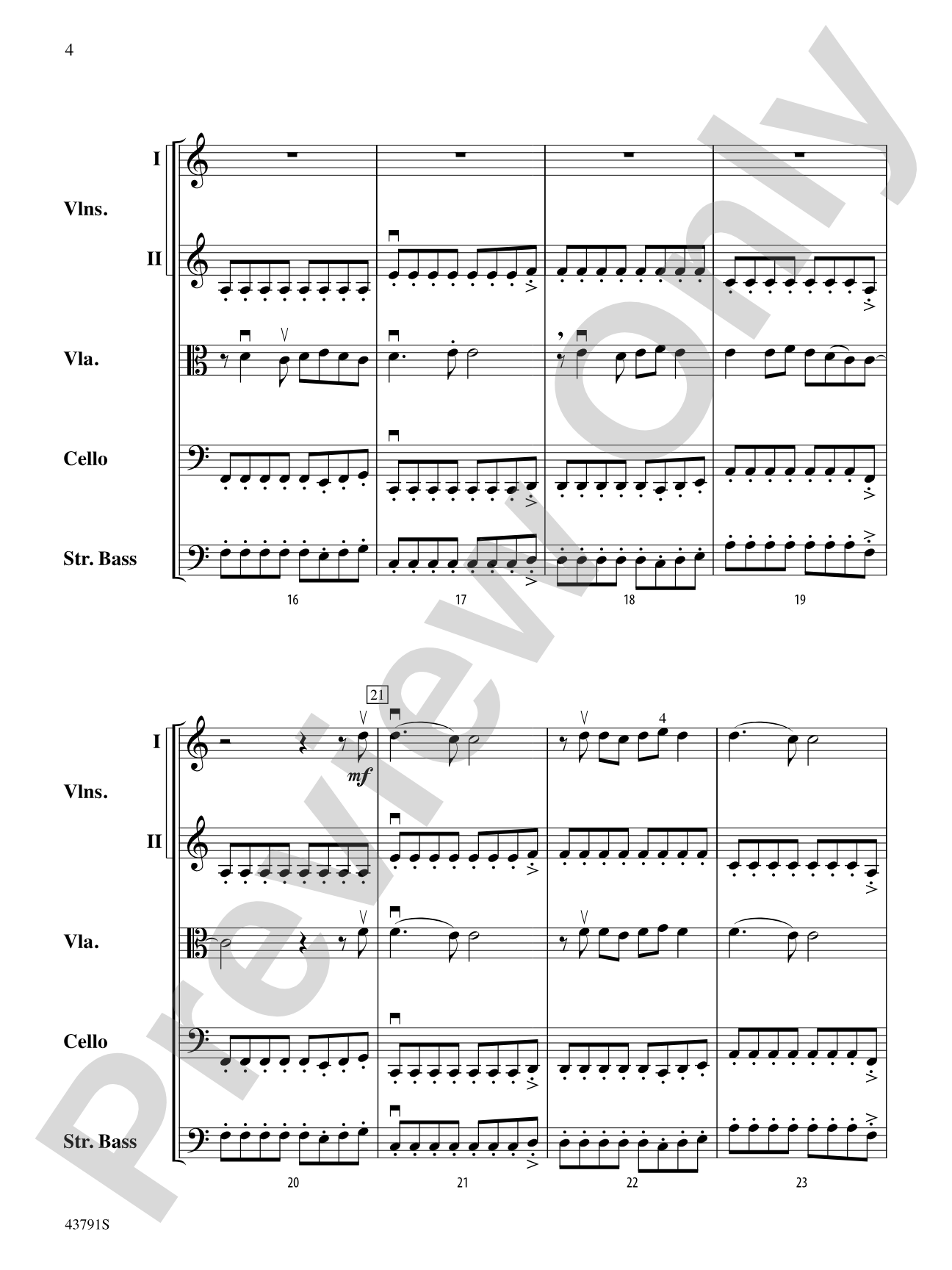 Starlight: String Orchestra Conductor Score & Parts