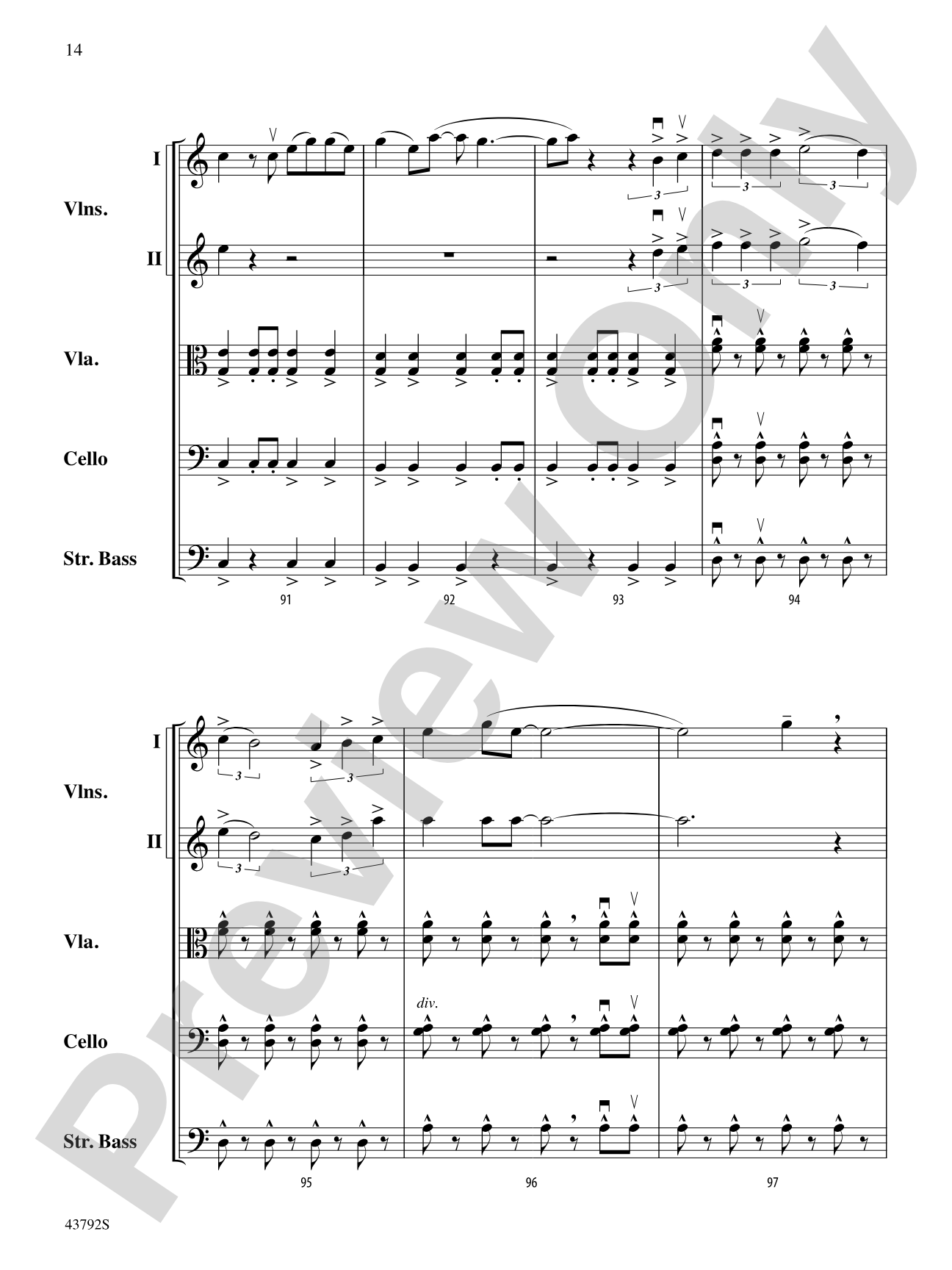 I Don't Want to Miss a Thing: String Orchestra Conductor Score & Parts