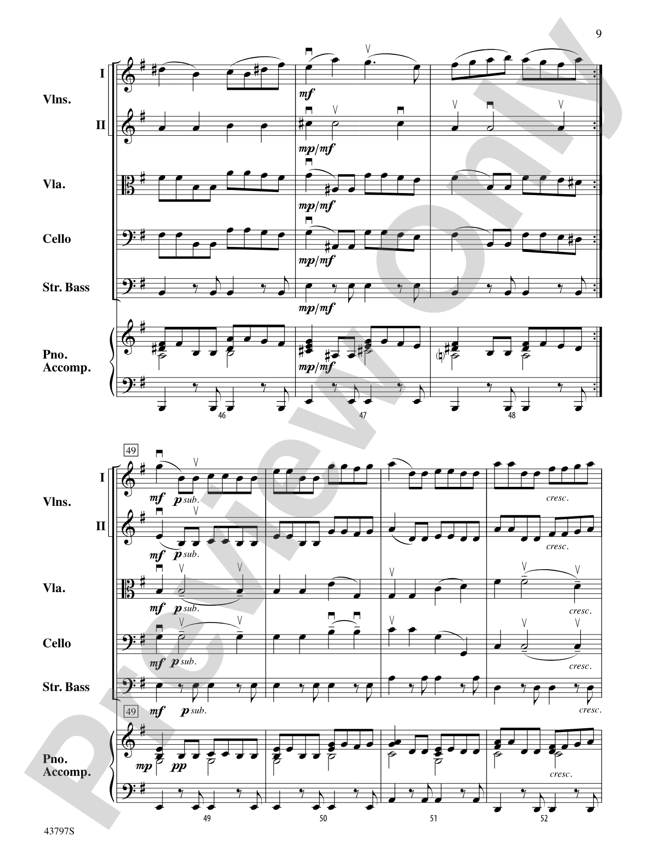 Classic Movie Ballads: String Orchestra Conductor Score & Parts