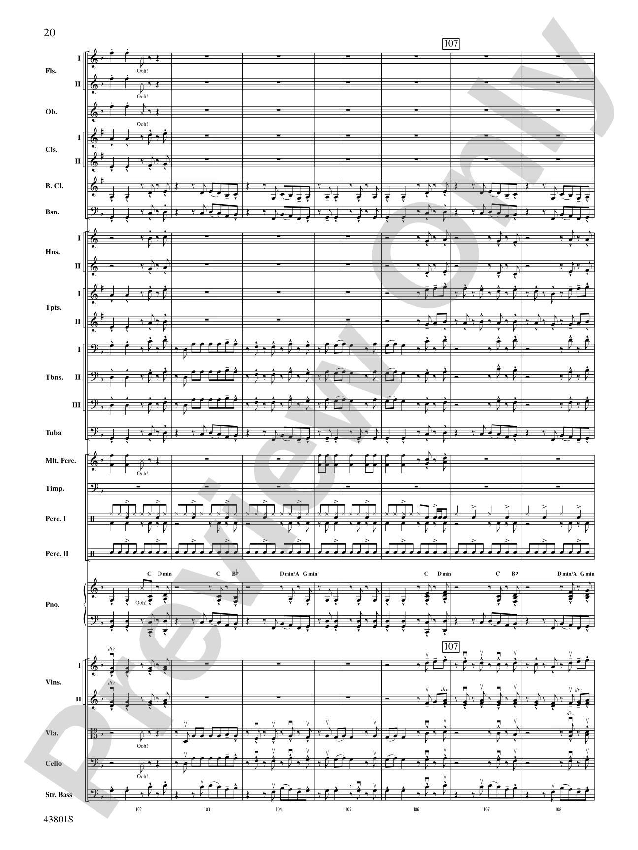 Bruno Mars' Greatest Hits: Full Orchestra Conductor Score & Parts