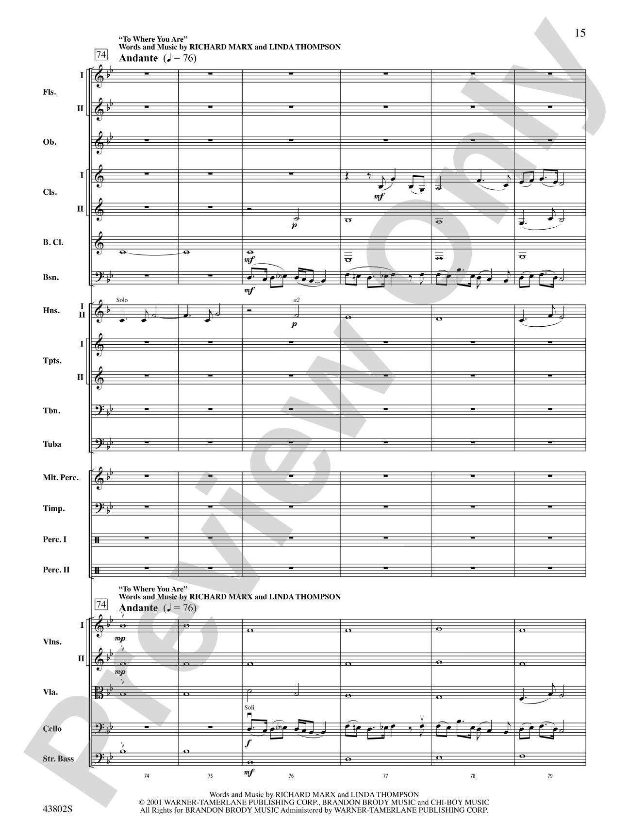 Josh Groban Gold: Full Orchestra Conductor Score & Parts