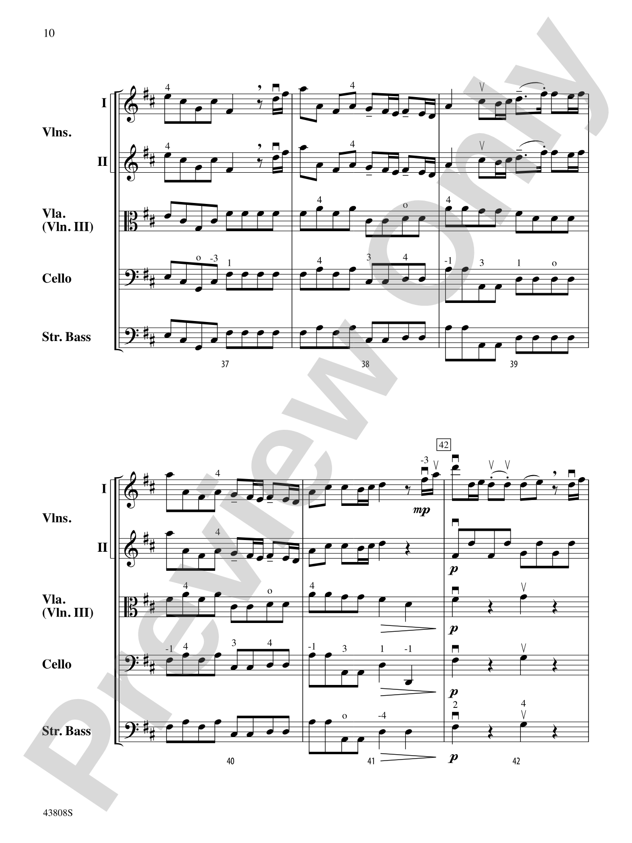 Overture to Euristeo: String Orchestra Conductor Score & Parts