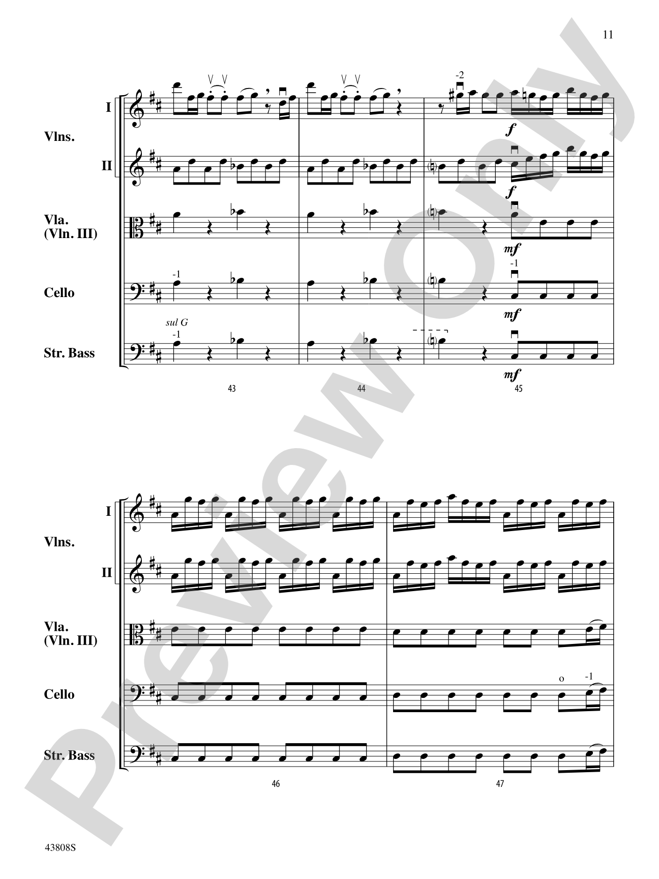 Overture to Euristeo: String Orchestra Conductor Score & Parts