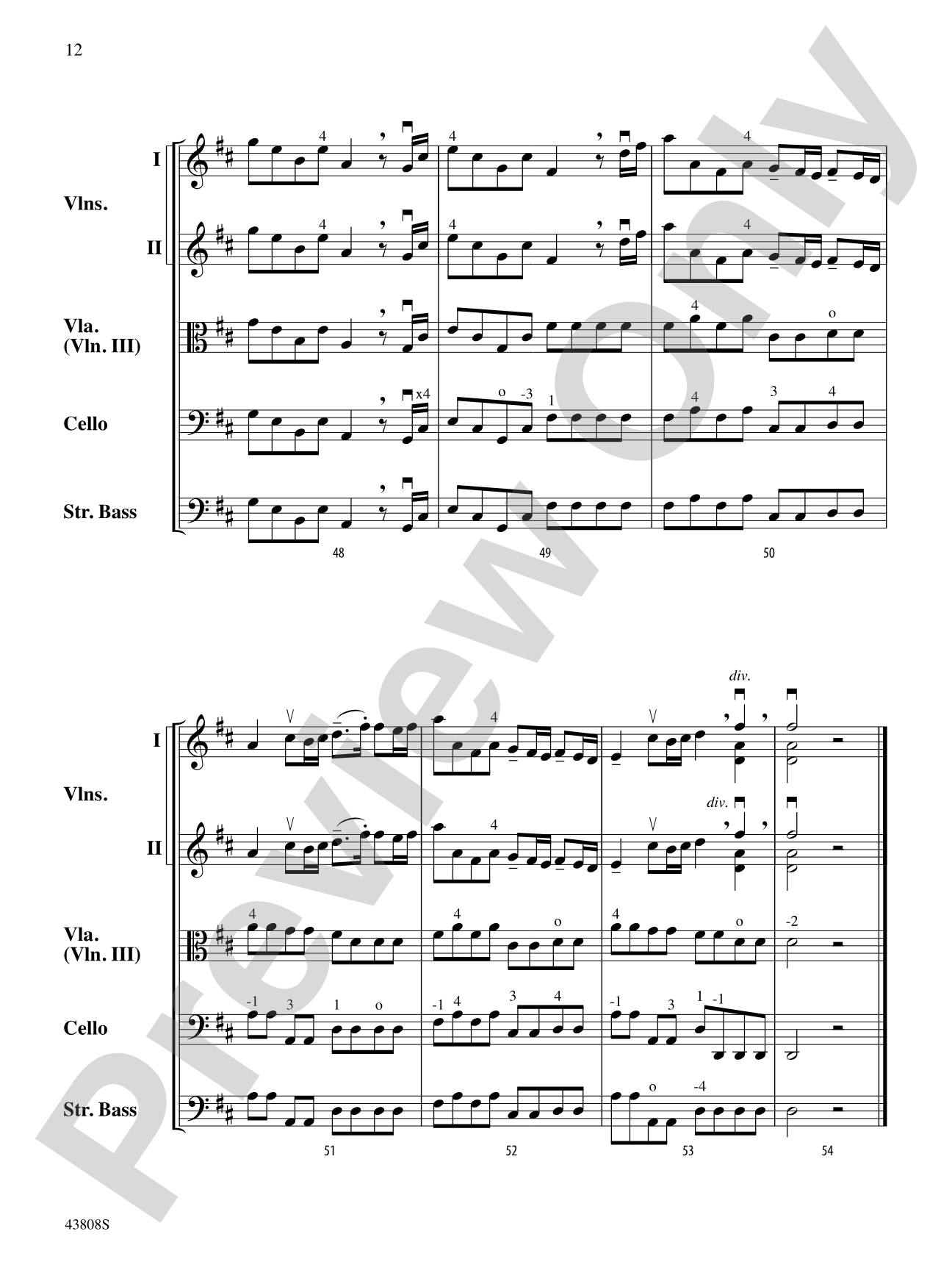 Overture to Euristeo: String Orchestra Conductor Score & Parts