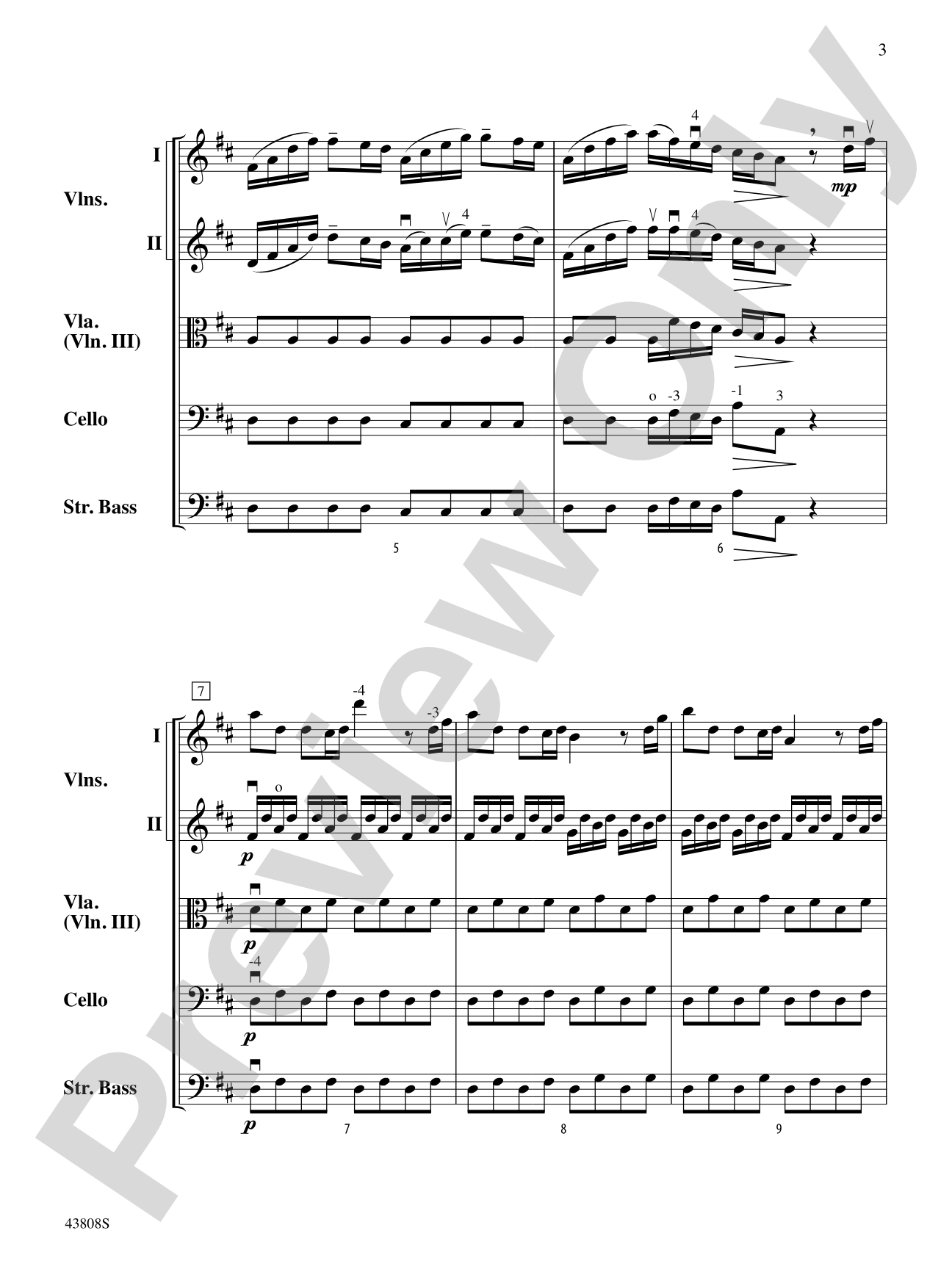 Overture to Euristeo: String Orchestra Conductor Score & Parts