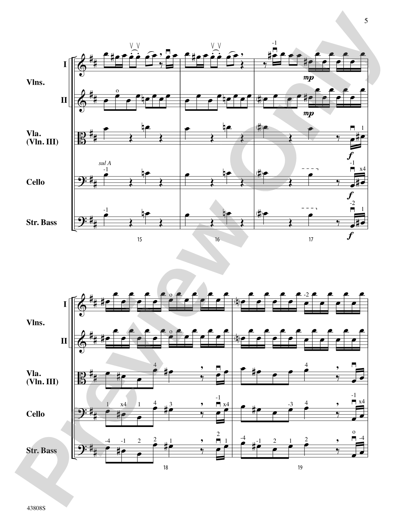 Overture to Euristeo: String Orchestra Conductor Score & Parts