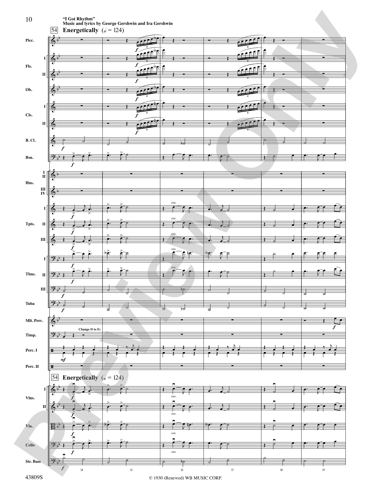 Gershwin by George!: Full Orchestra Conductor Score & Parts