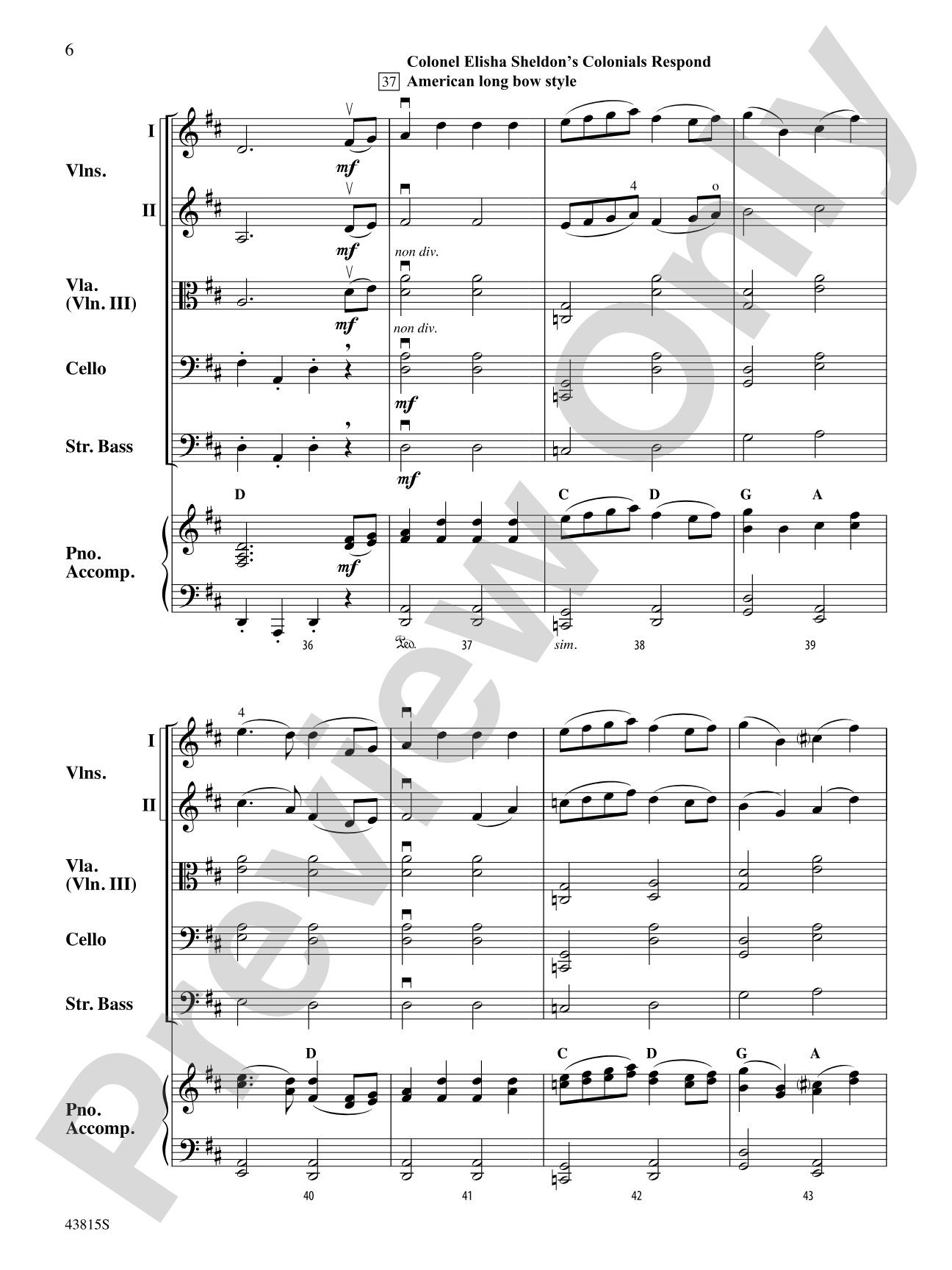 A Revolutionary War Tale: String Orchestra Conductor Score & Parts