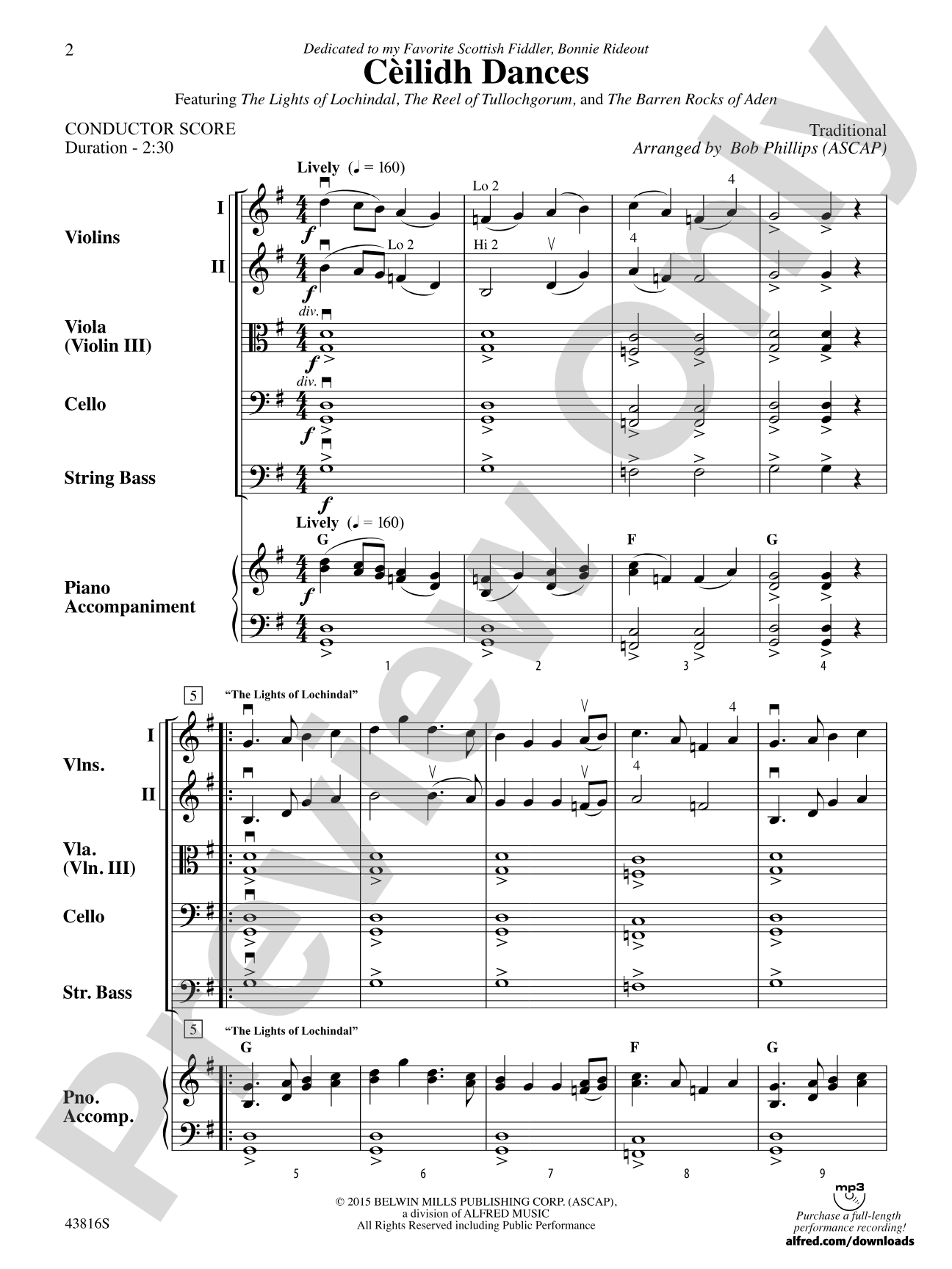 Cèilidh Dances: String Orchestra Conductor Score & Parts