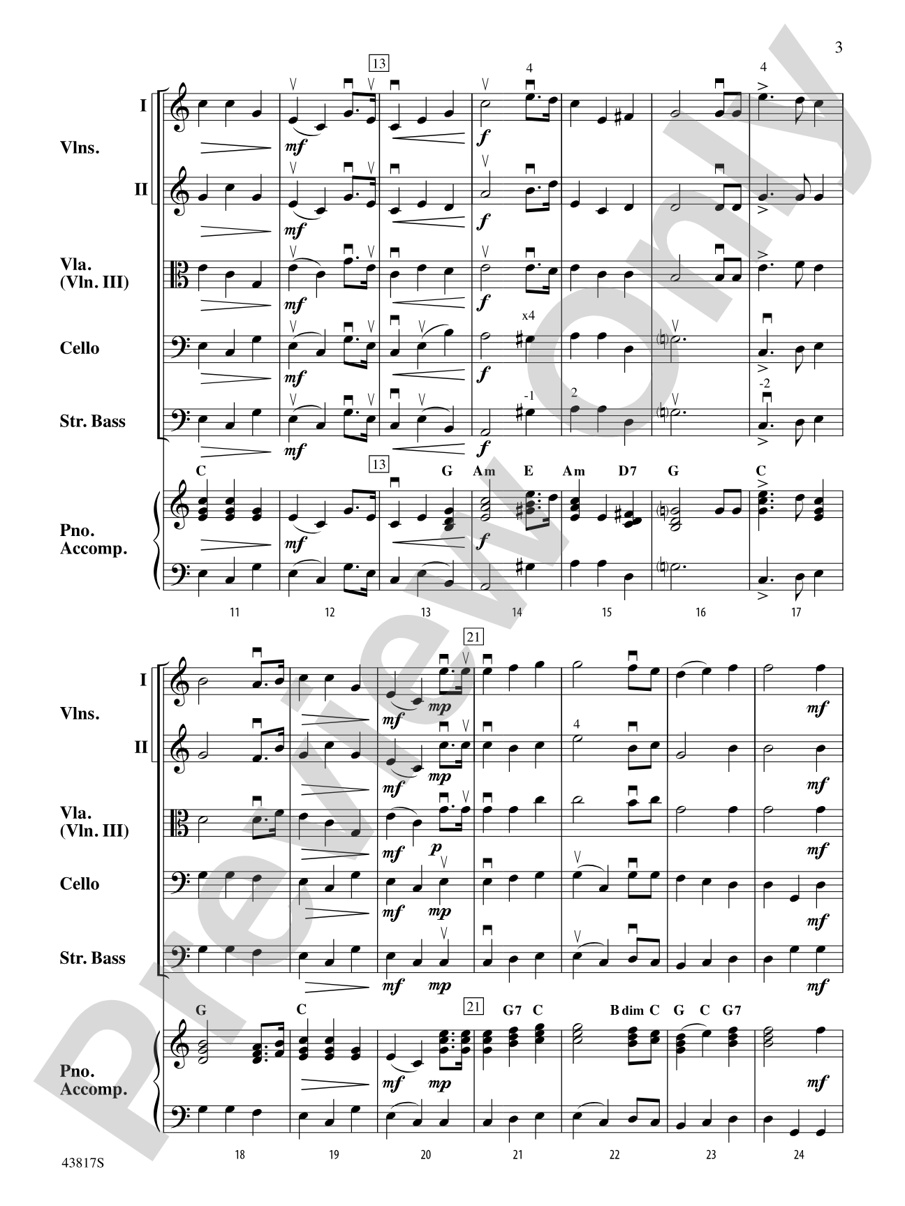 The Star-Spangled Banner: String Orchestra Conductor Score & Parts