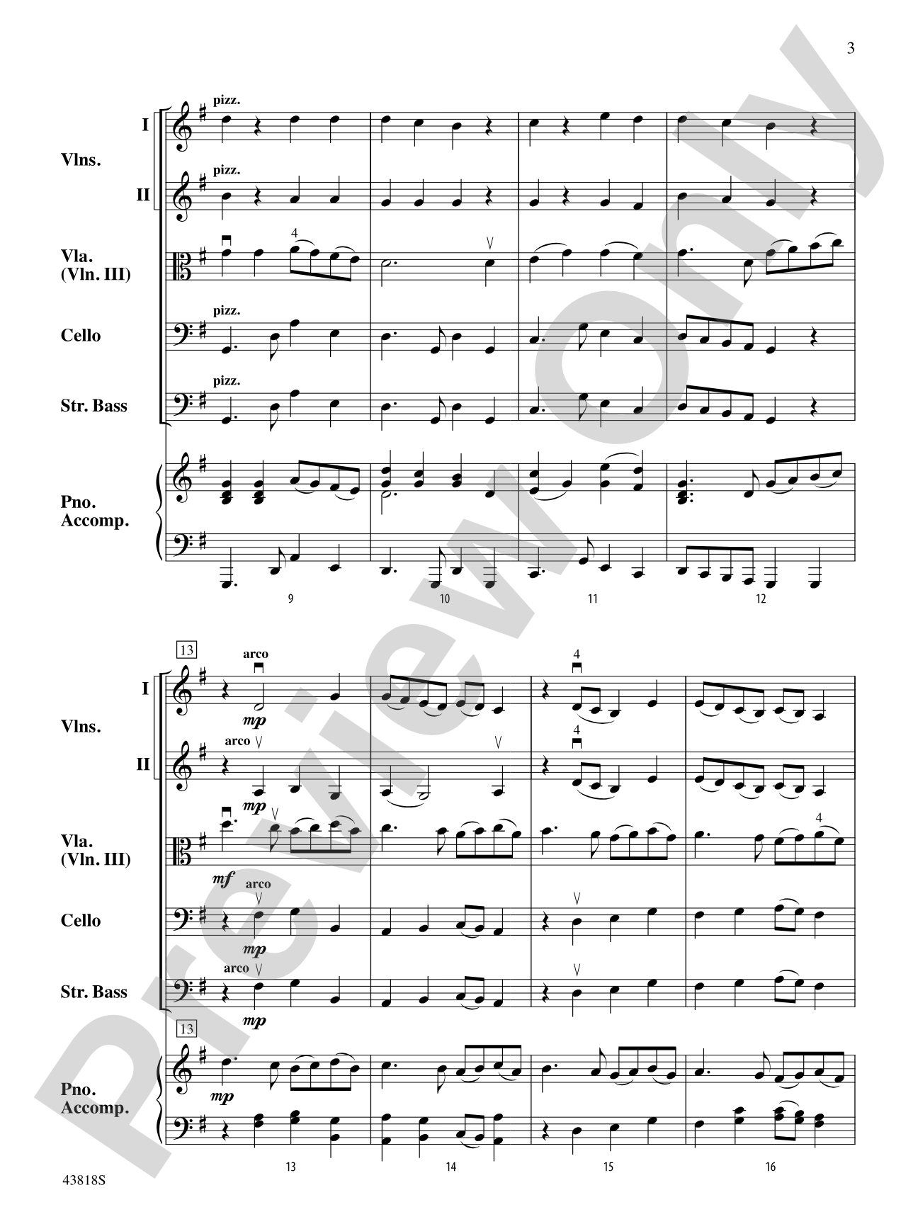 A Very Viola Christmas: String Orchestra Conductor Score & Parts