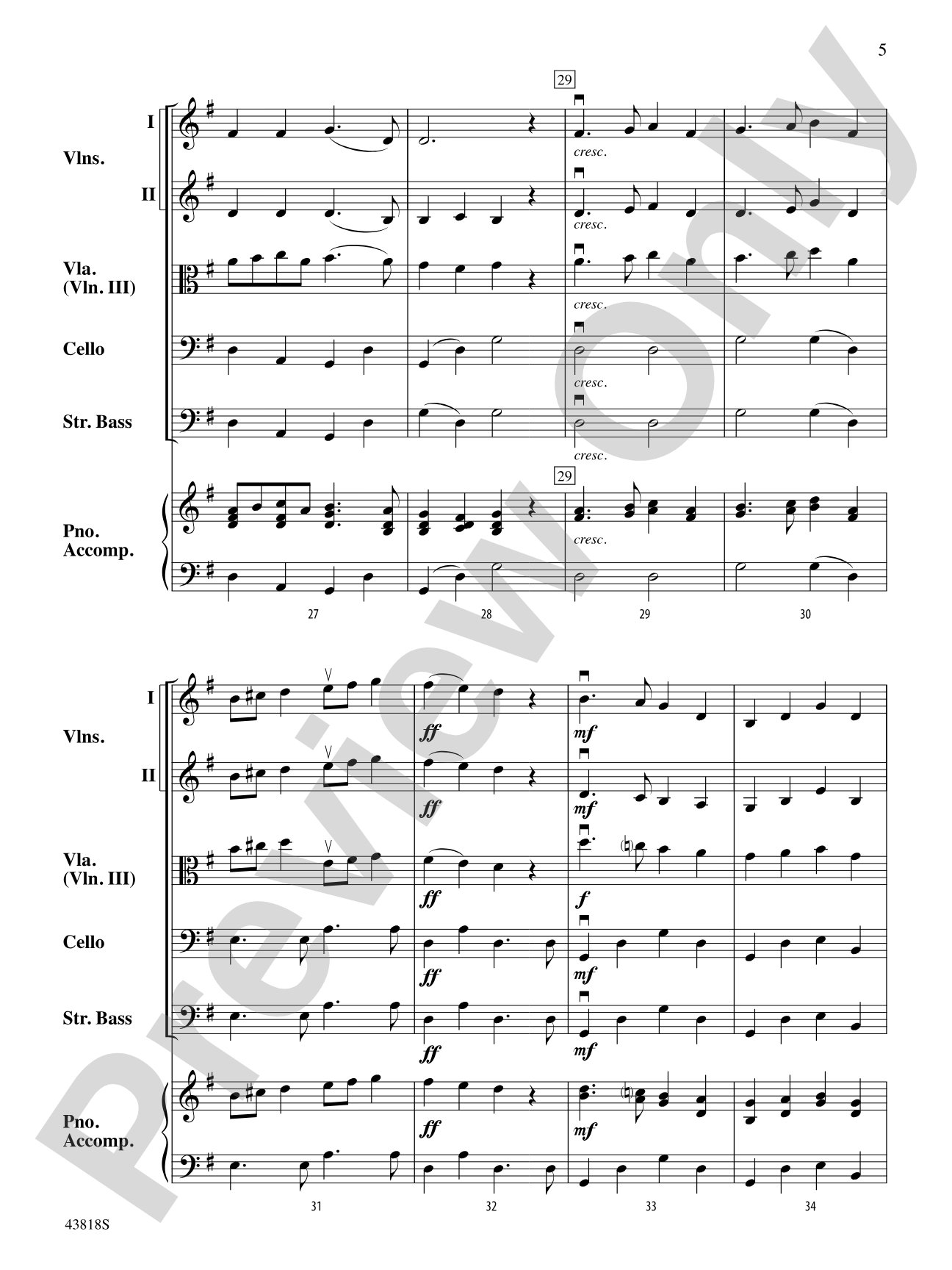 A Very Viola Christmas: String Orchestra Conductor Score & Parts