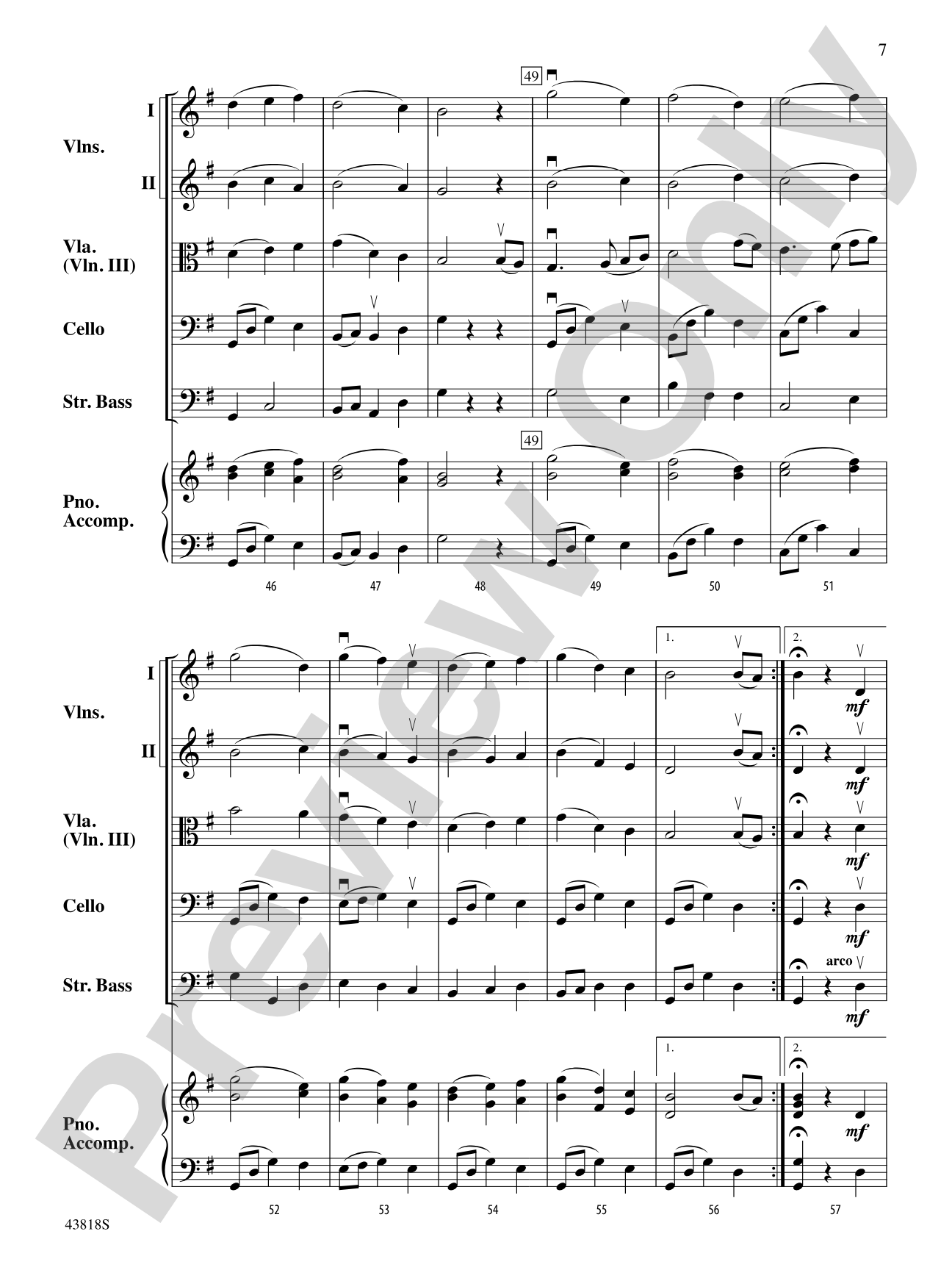 A Very Viola Christmas: String Orchestra Conductor Score & Parts