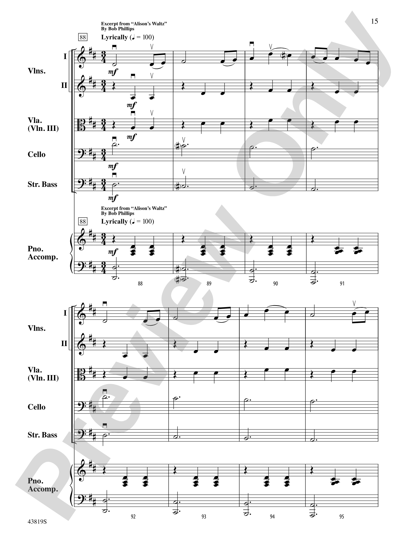 A Tale of Four Trees: String Orchestra Conductor Score & Parts