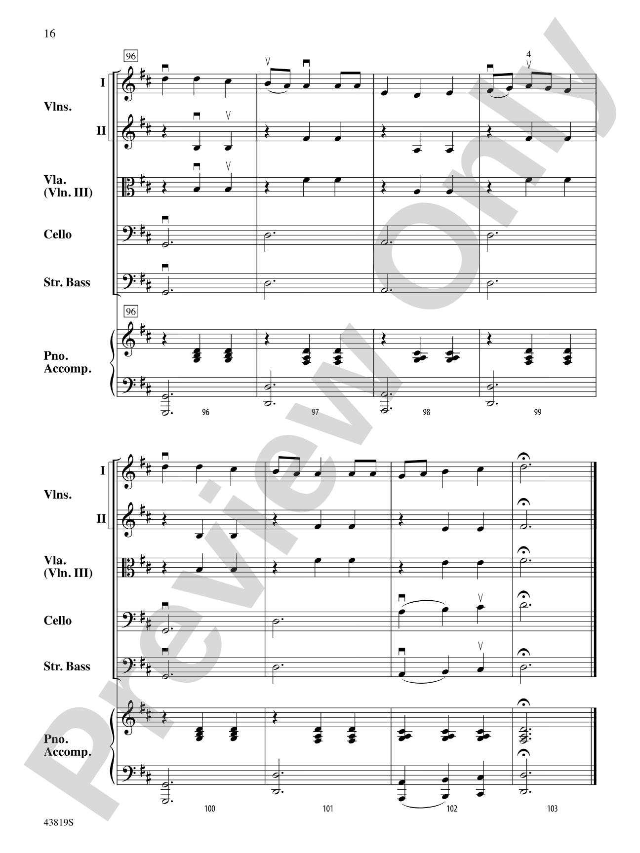 A Tale of Four Trees: String Orchestra Conductor Score & Parts