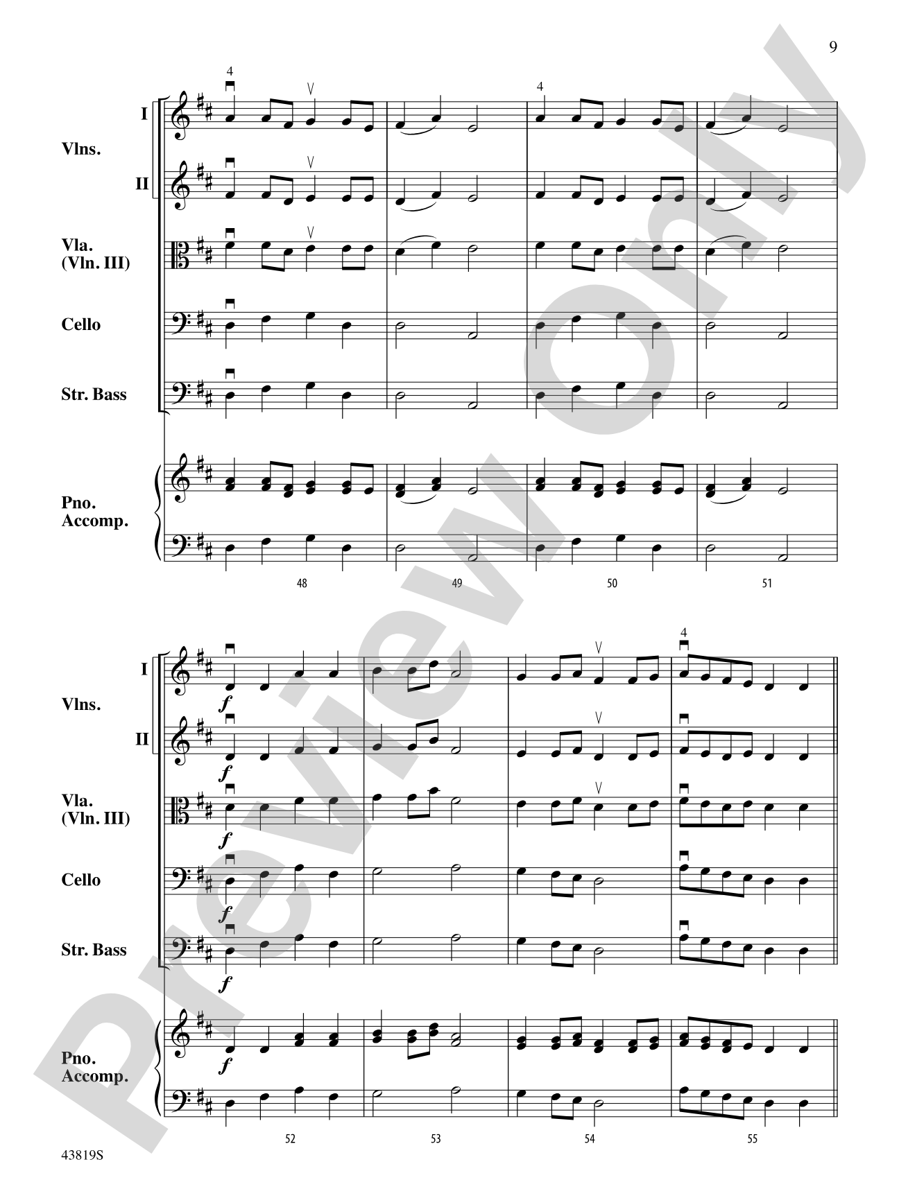 A Tale of Four Trees: String Orchestra Conductor Score & Parts