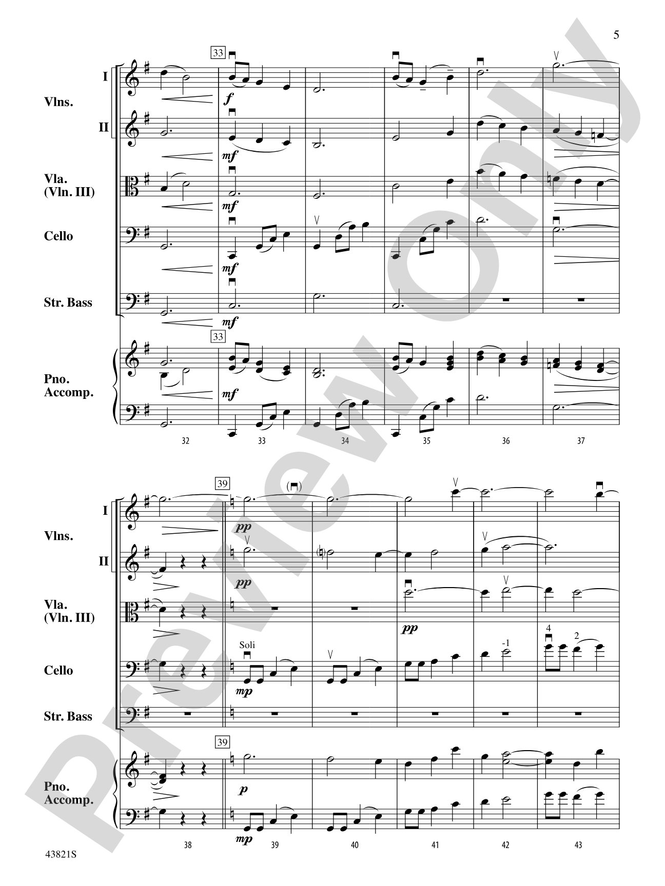A Lithuanian Nocturne: String Orchestra Conductor Score & Parts