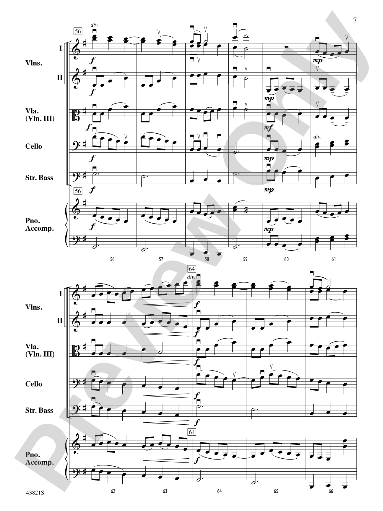 A Lithuanian Nocturne: String Orchestra Conductor Score & Parts