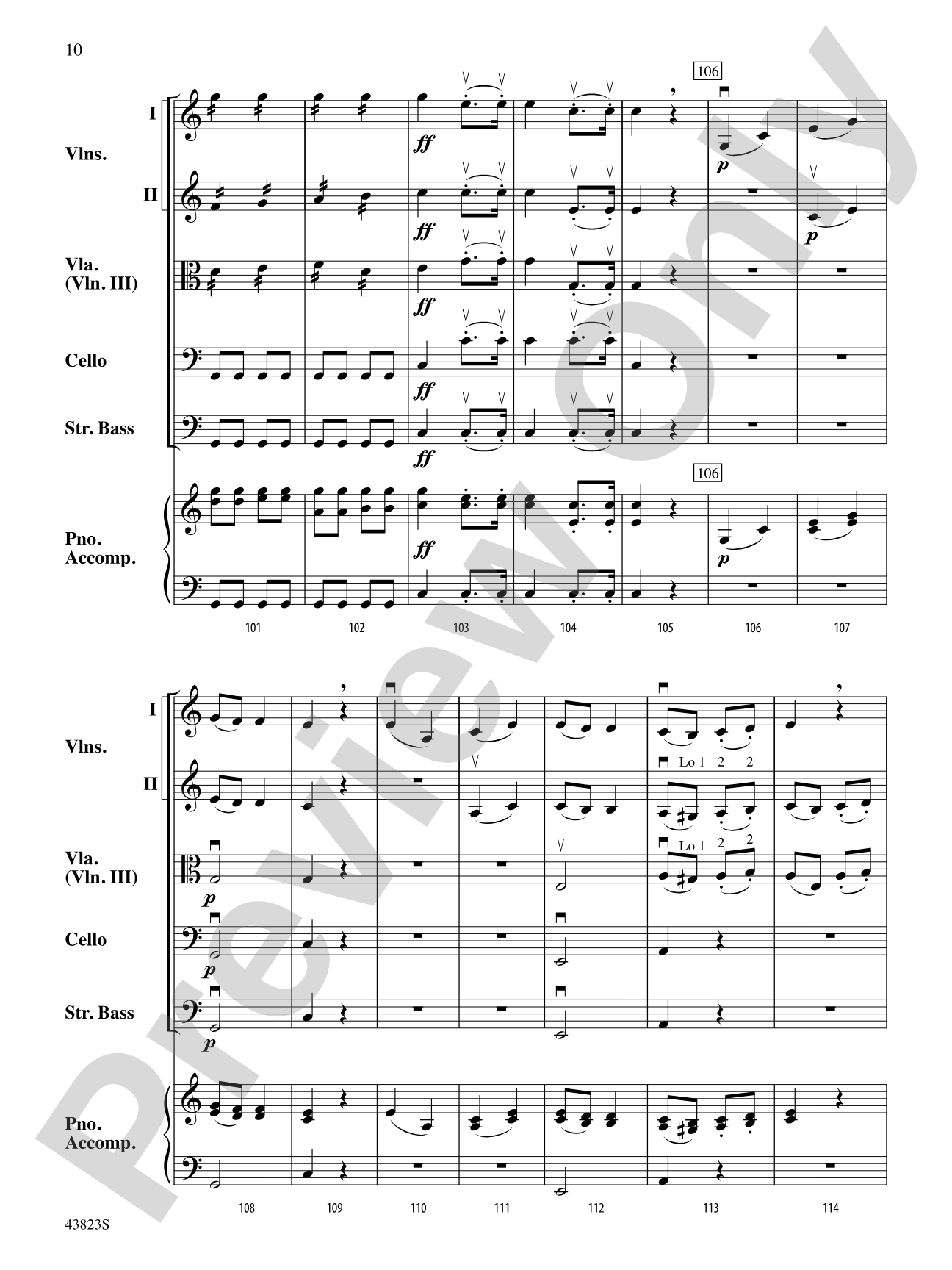 Symphony No. 3: String Orchestra Conductor Score & Parts