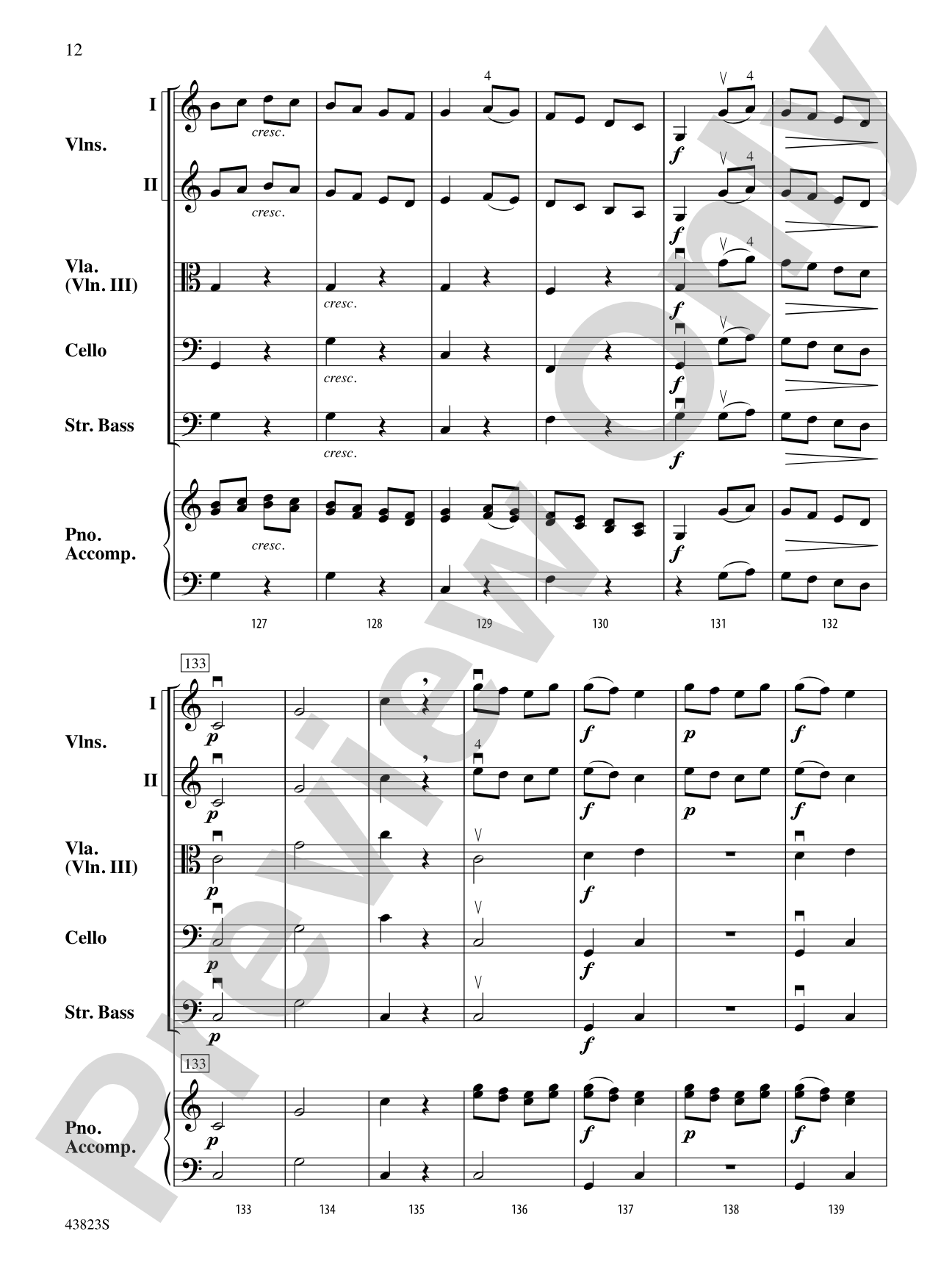 Symphony No. 3: String Orchestra Conductor Score & Parts