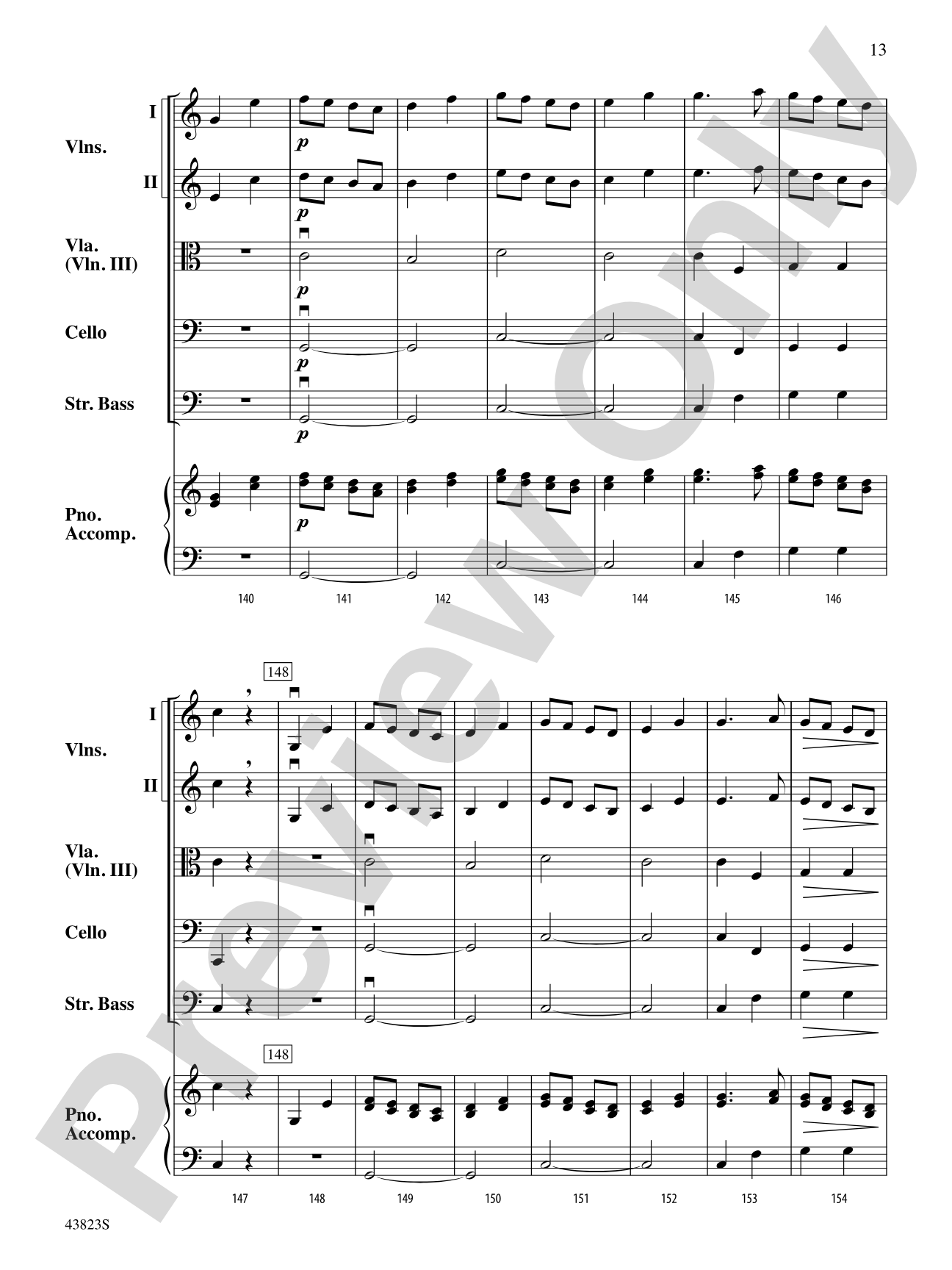 Symphony No. 3: String Orchestra Conductor Score & Parts